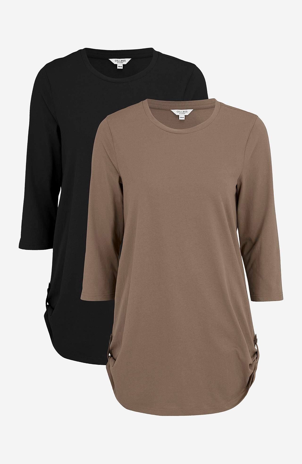 Jersey tuniq with 3/4 sleeve 2-pack