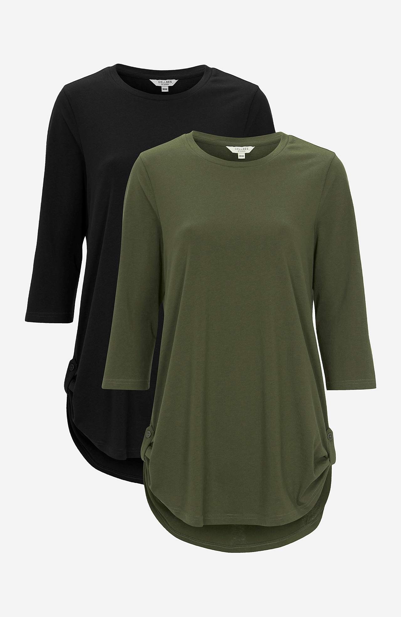 Jersey tuniq with 3/4 sleeve 2-pack