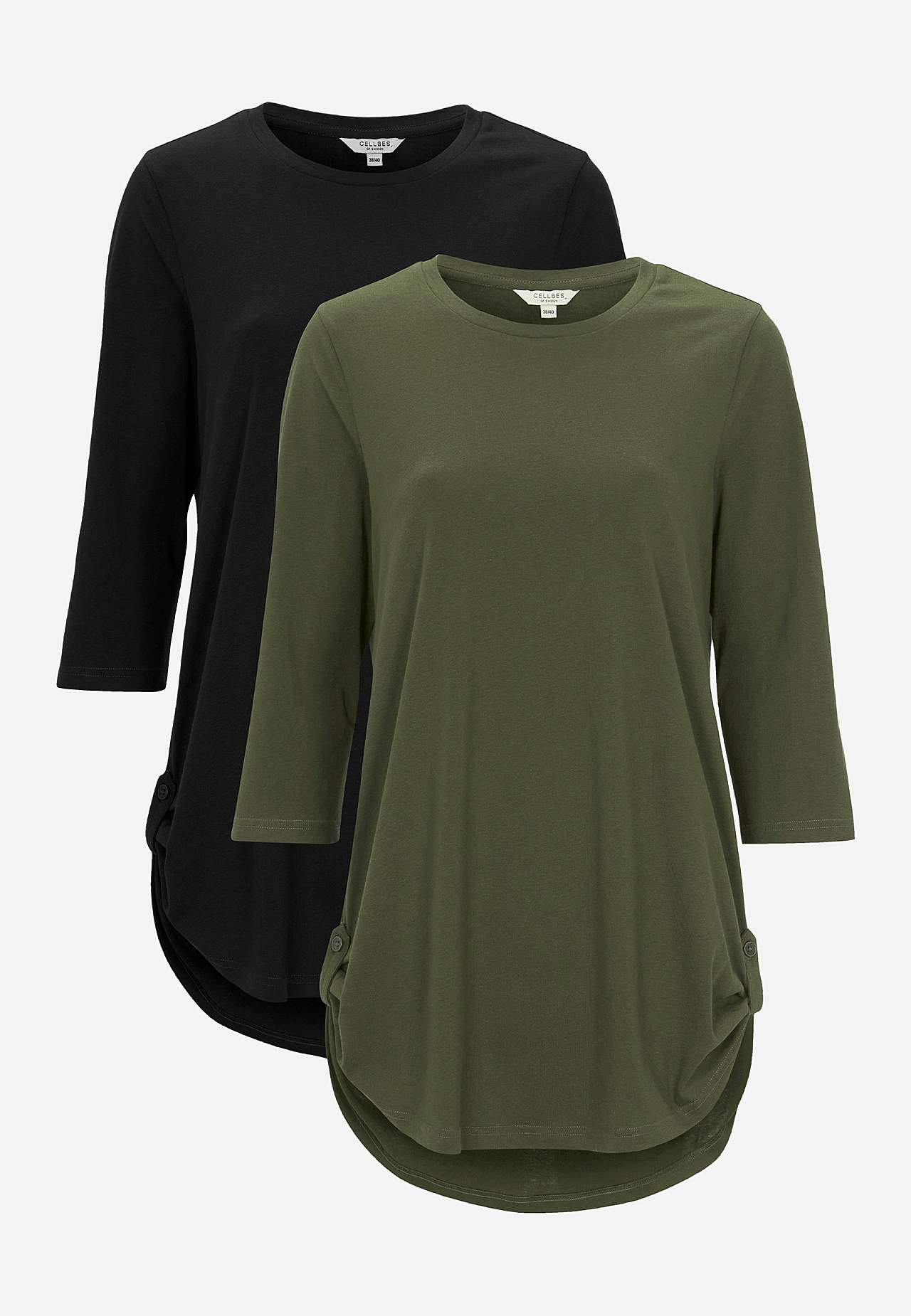 Jerseytunika med 3/4 ærme Alexia 2-pack