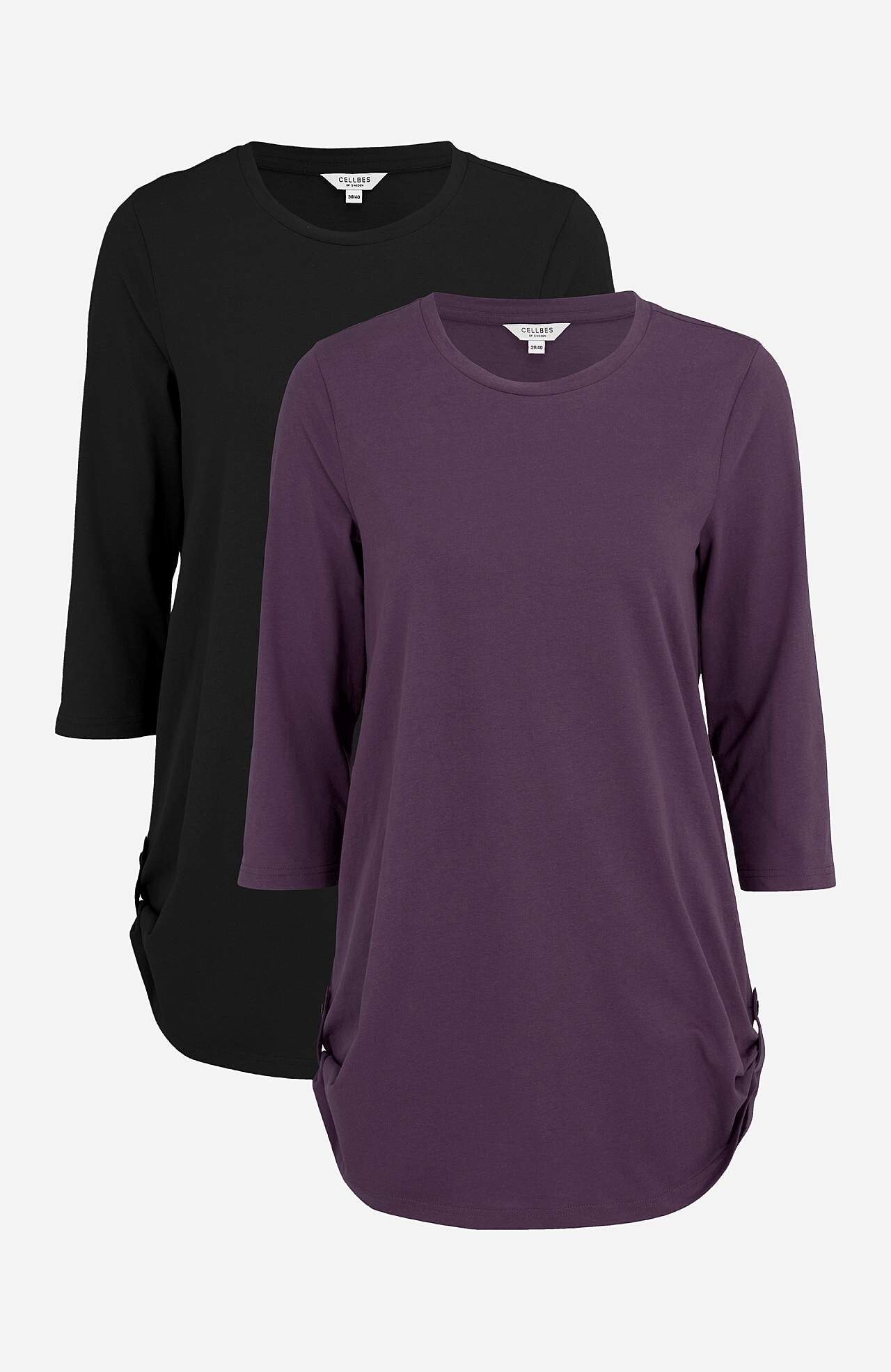 Jersey tuniq with 3/4 sleeve 2-pack