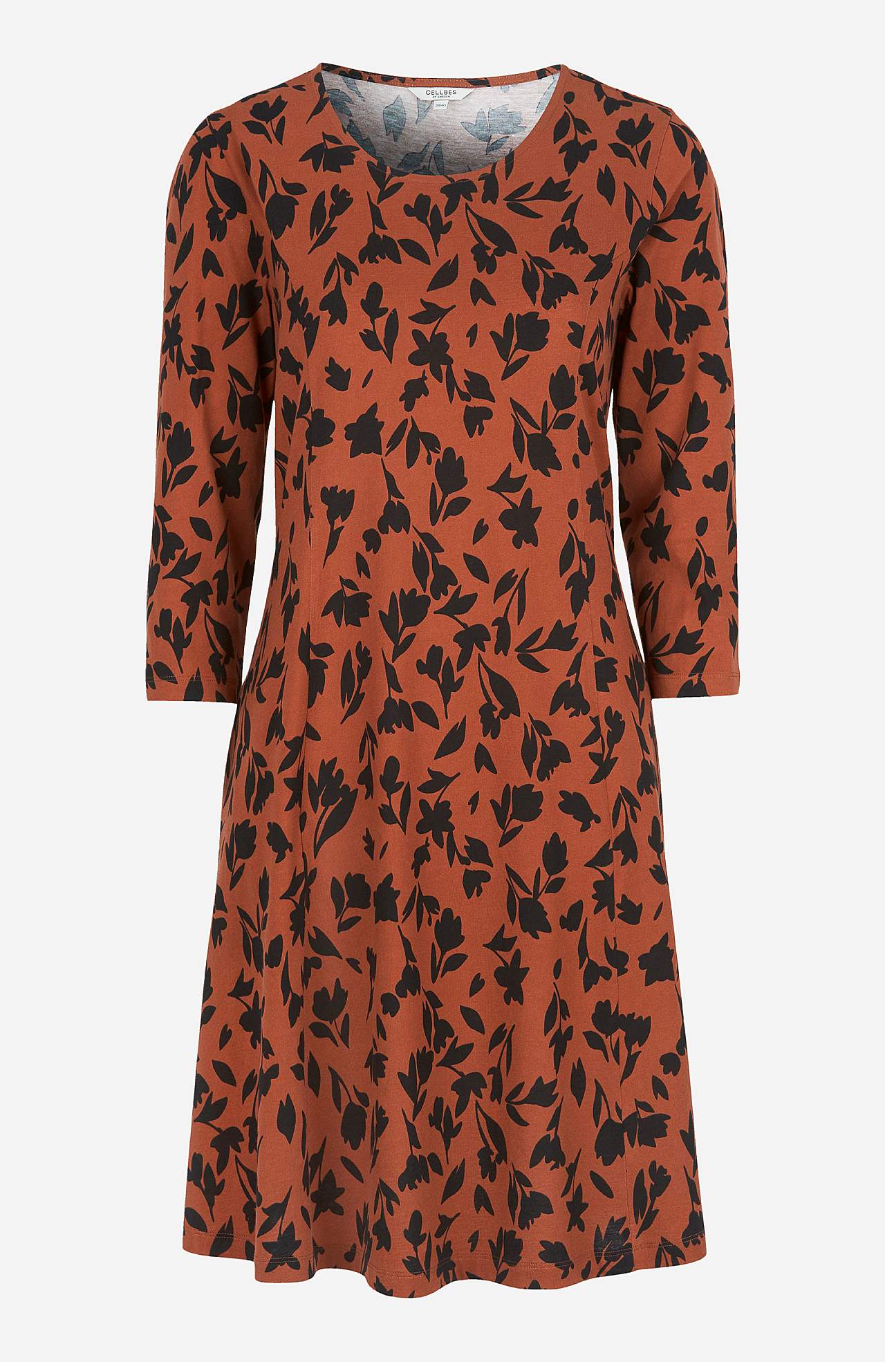Patterned jersey dress with pockets Amelie