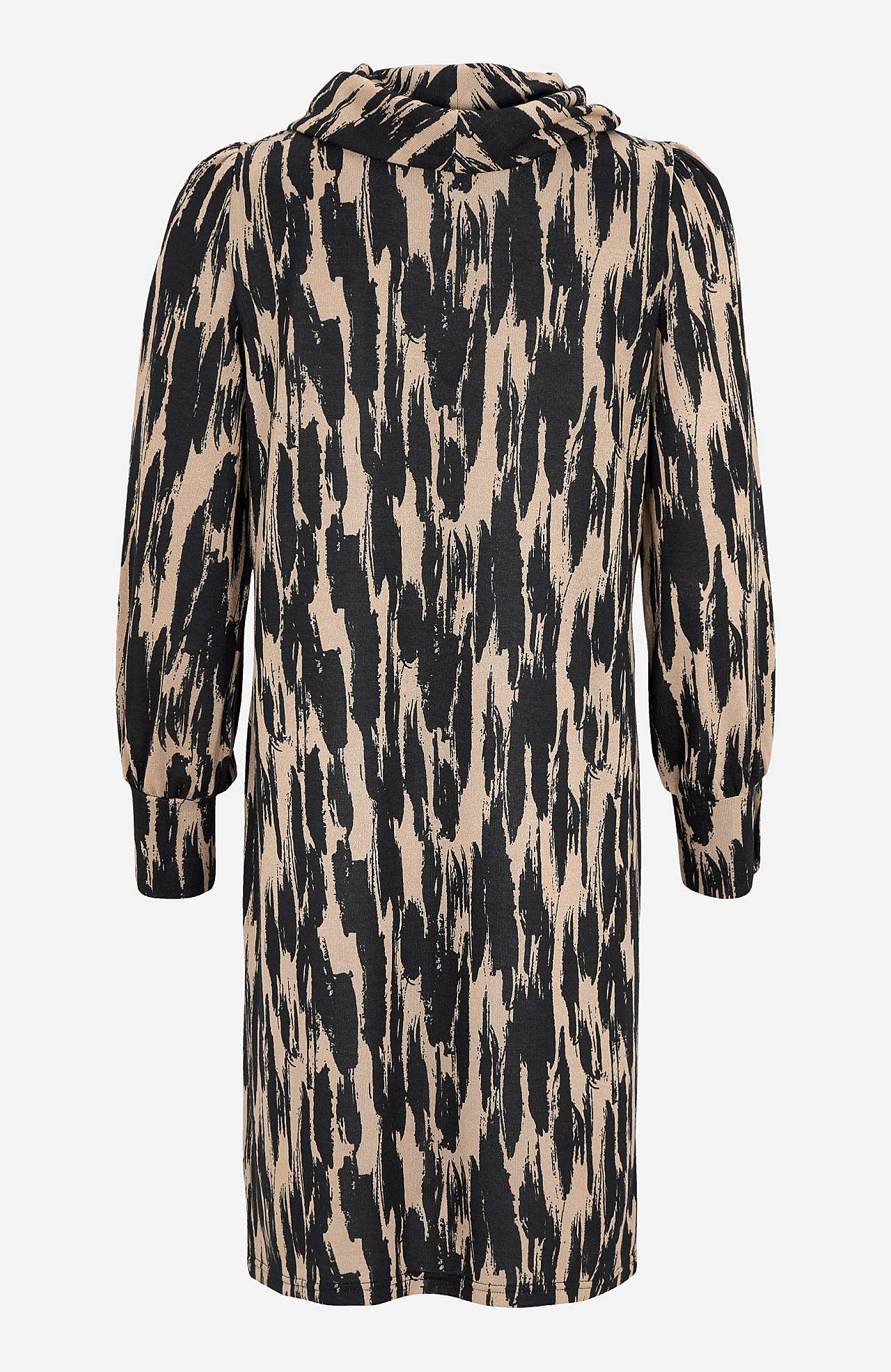 Patterned, knee-length jersey dress