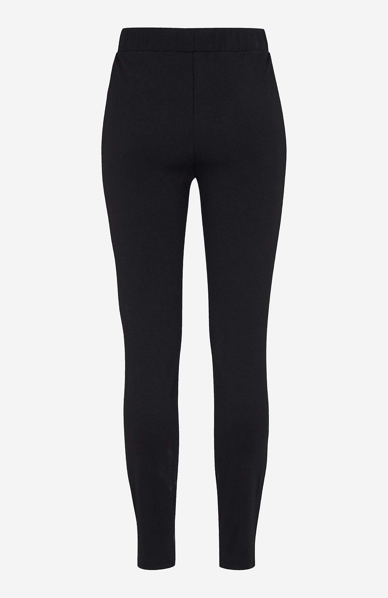 Leggings with coated front section