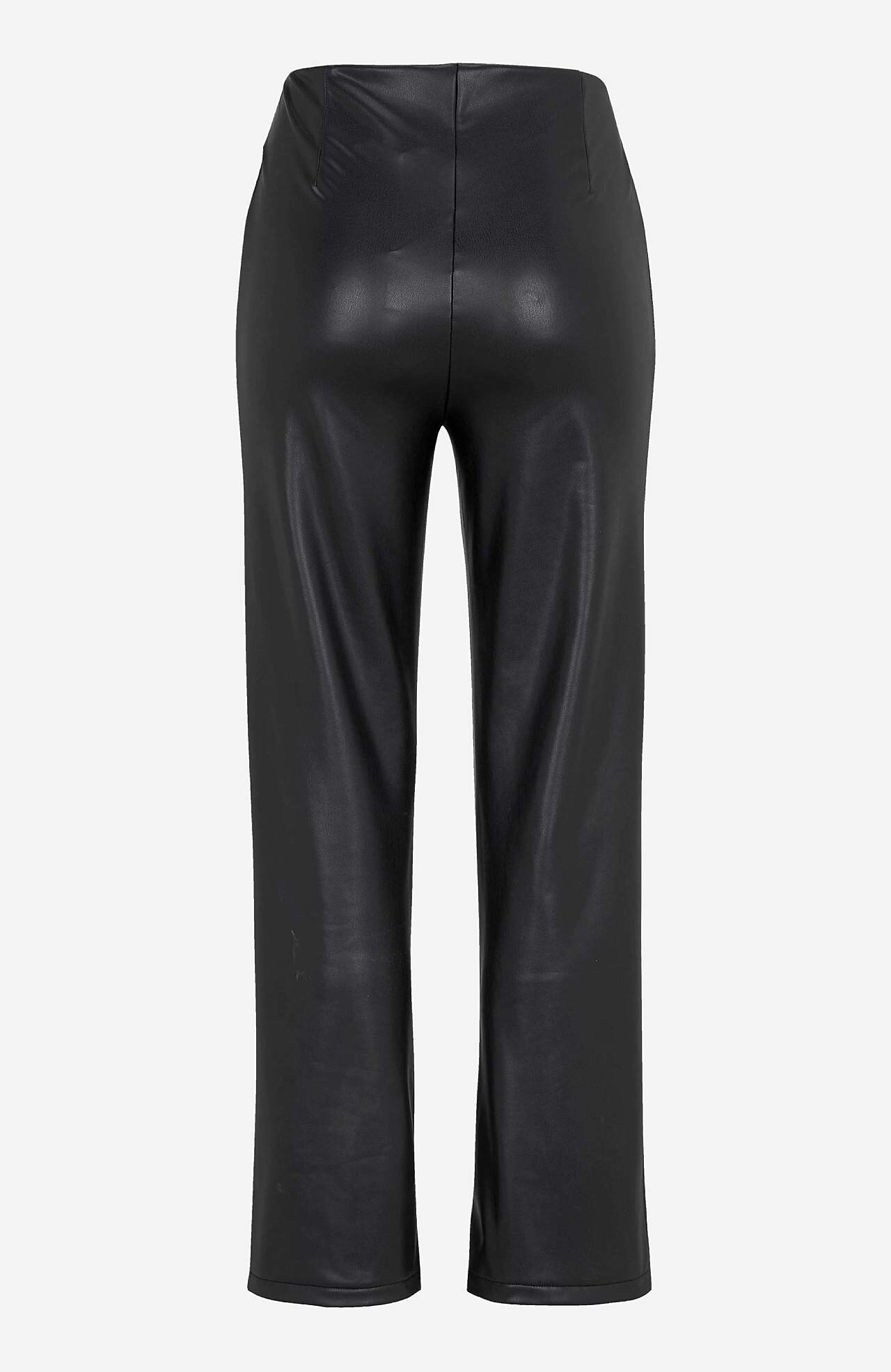 Coated, kick flare leggings