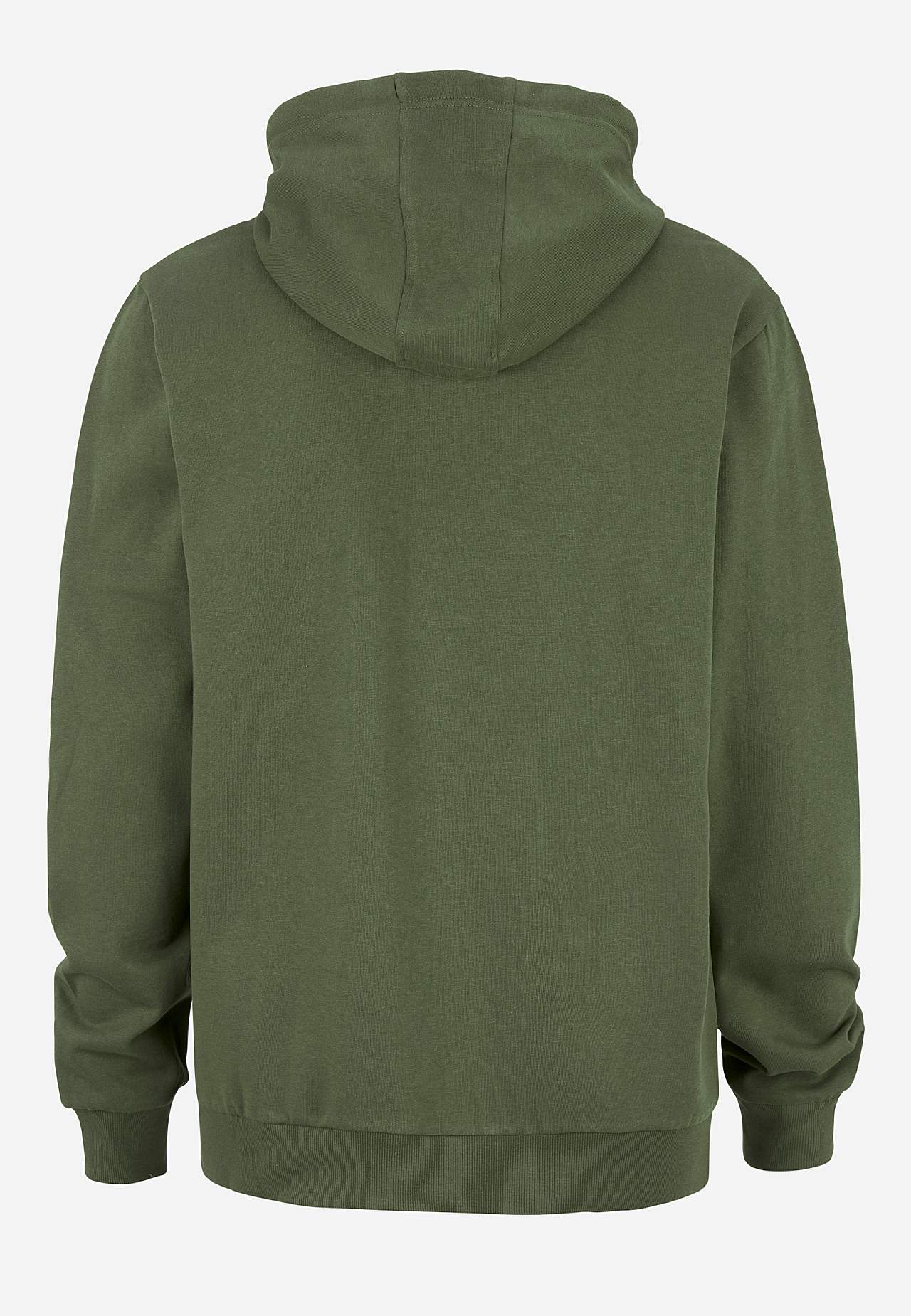 Unicoloured hooded top with zip