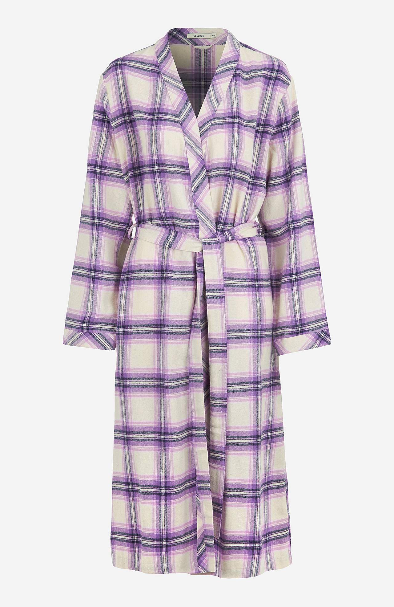 Checked robe in flannel