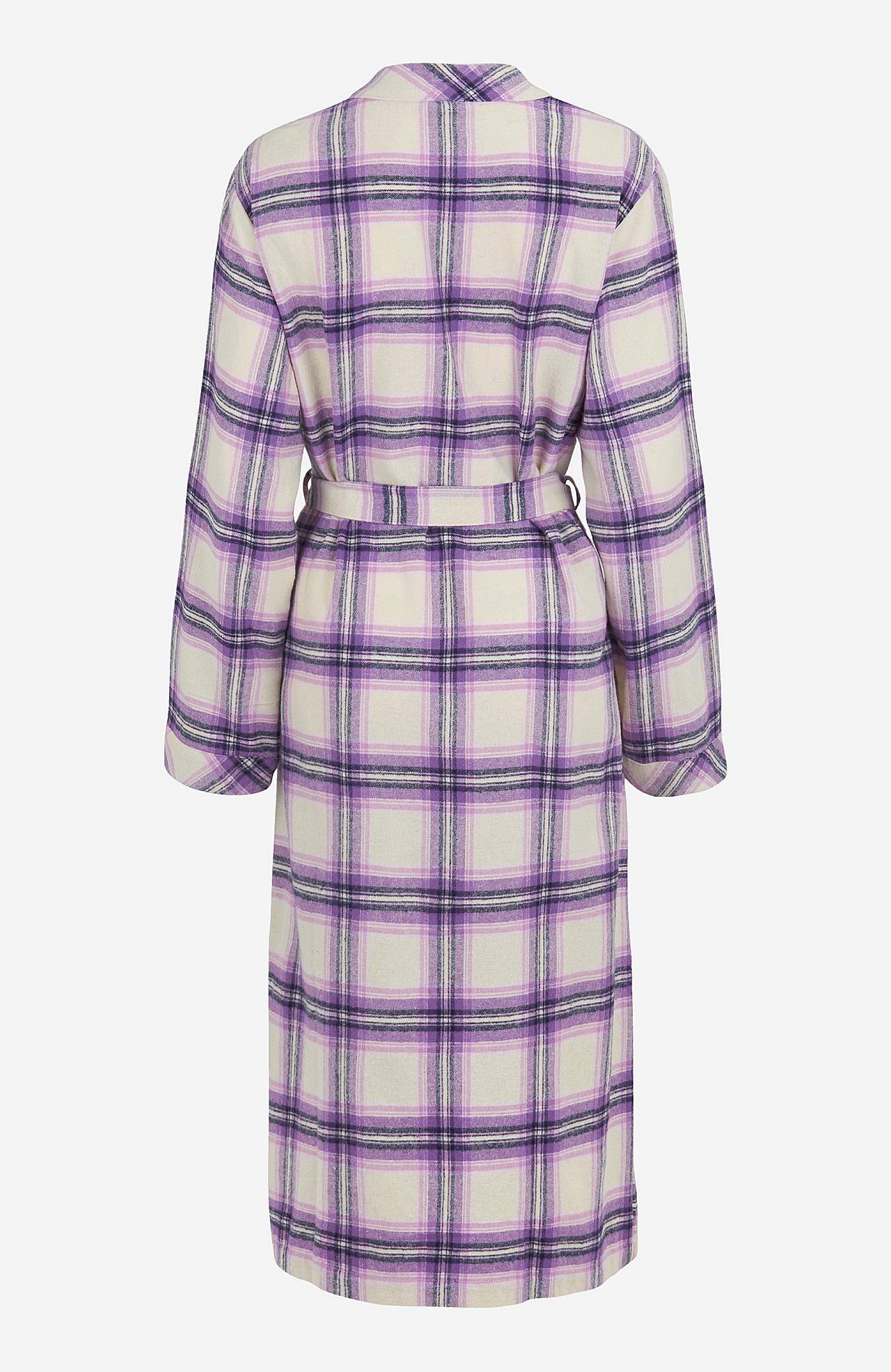 Checked robe in flannel