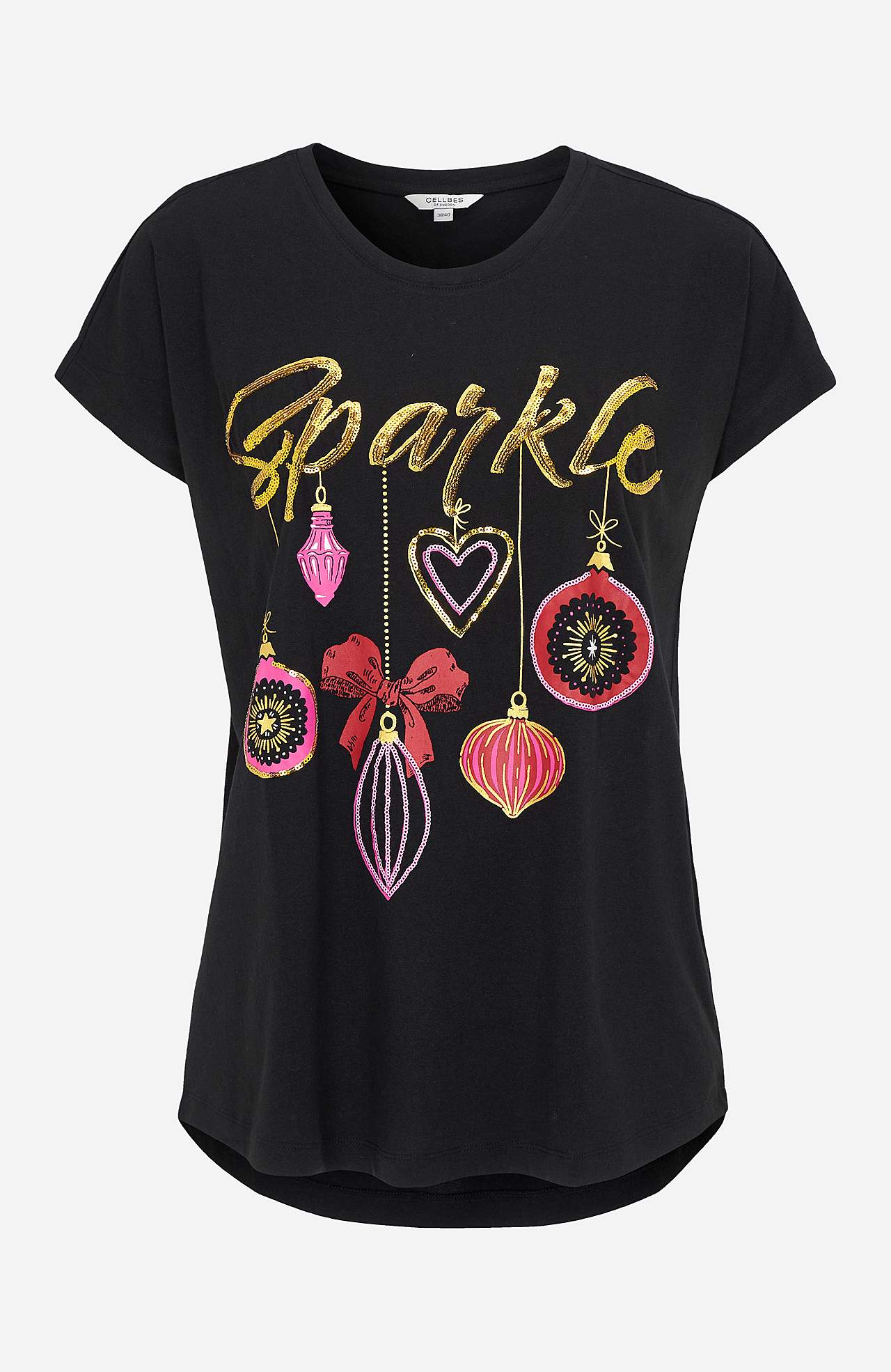 Jersey top with sequins