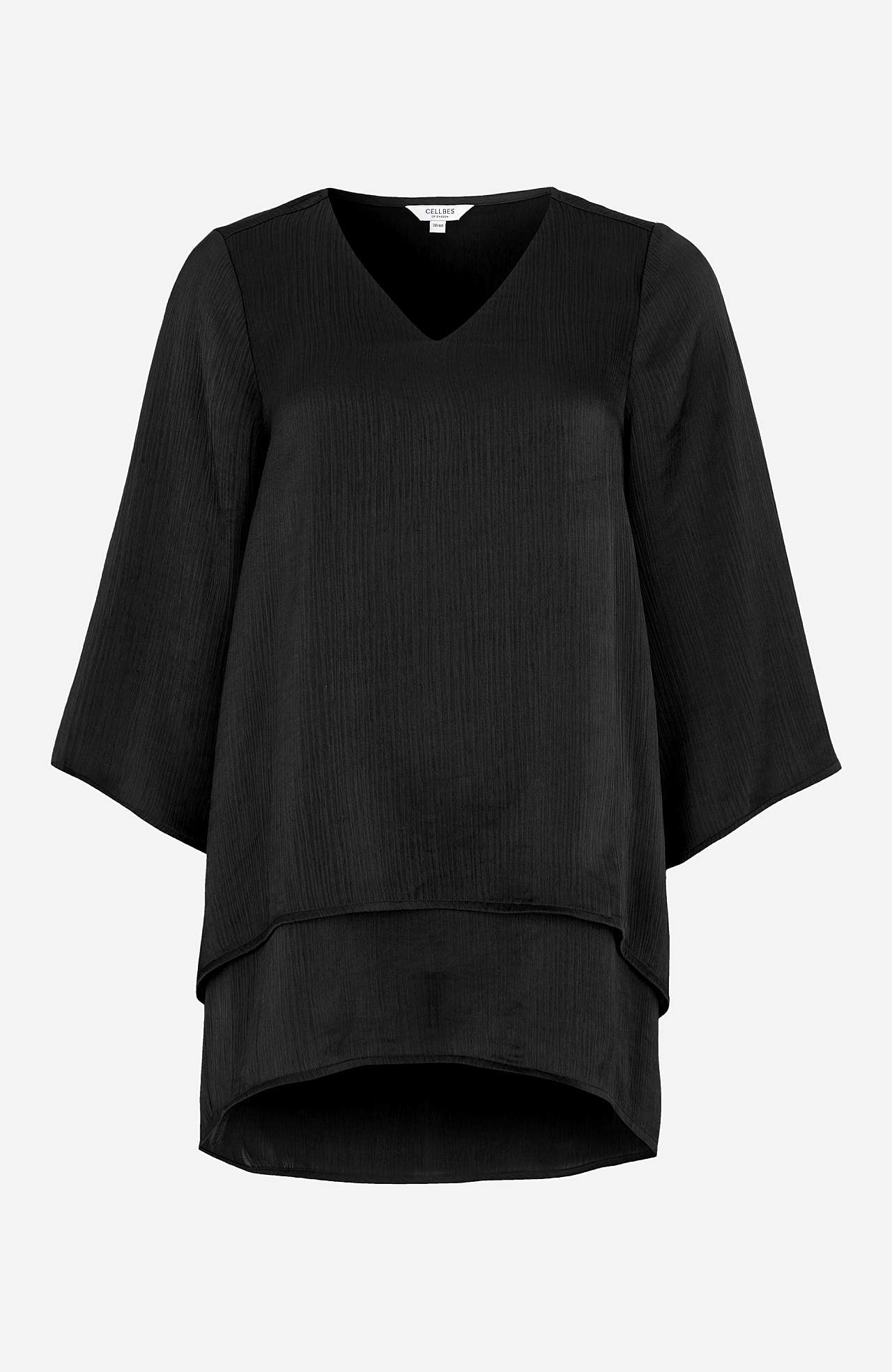 V-neck tunic with bell sleeve