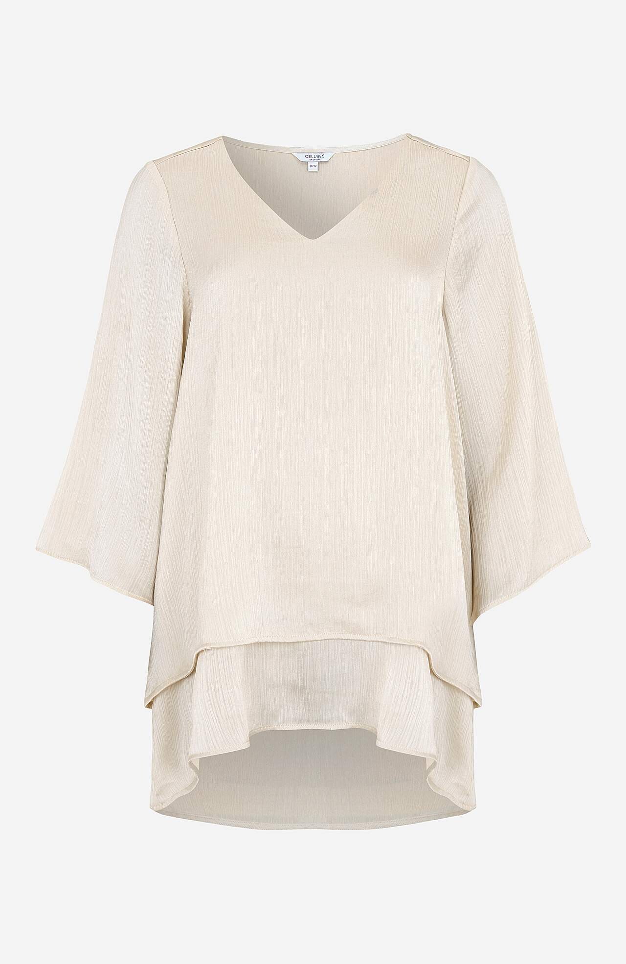 V-neck tunic with bell sleeve
