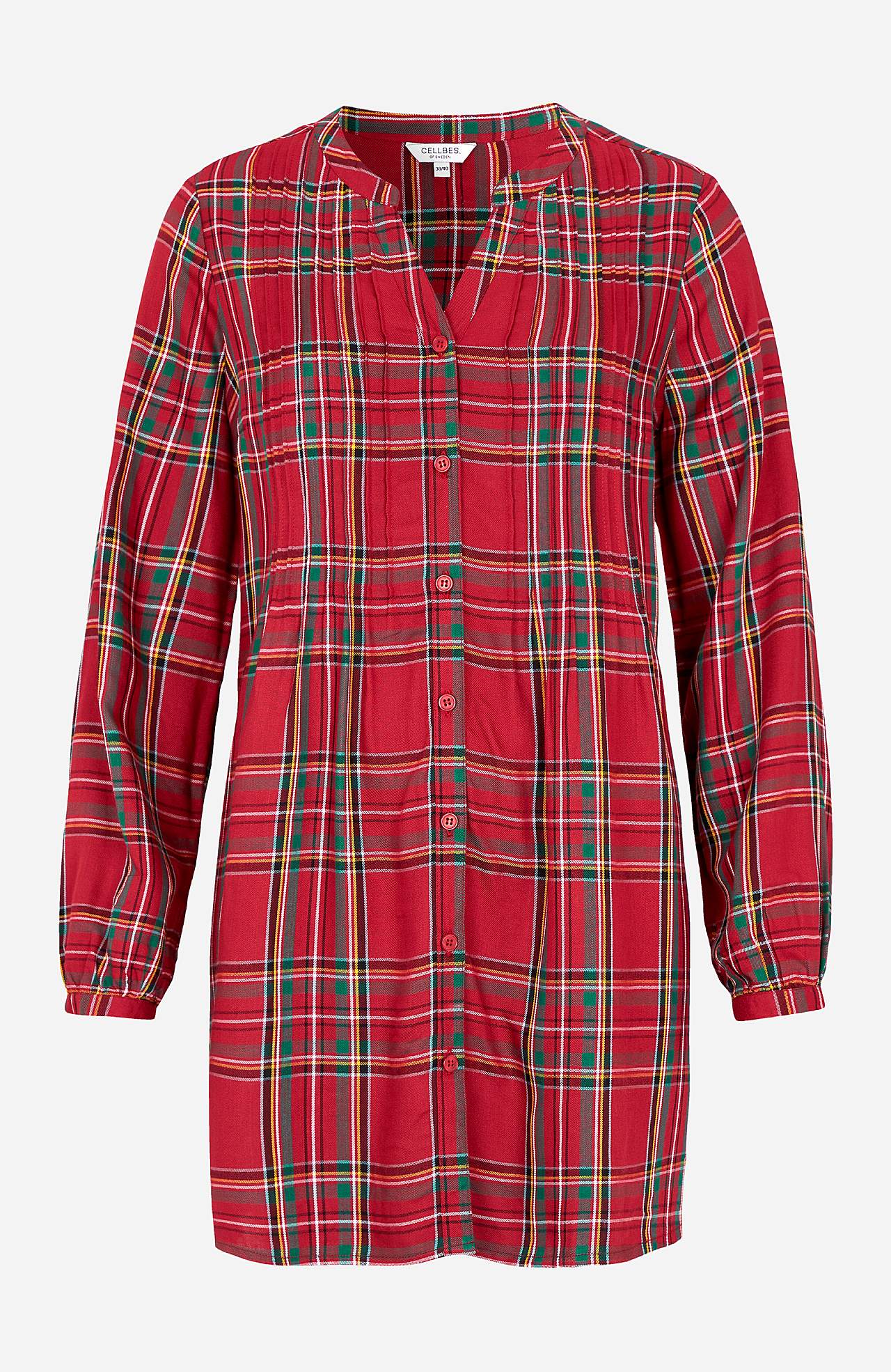 Long tunic with decorative pin-tuck