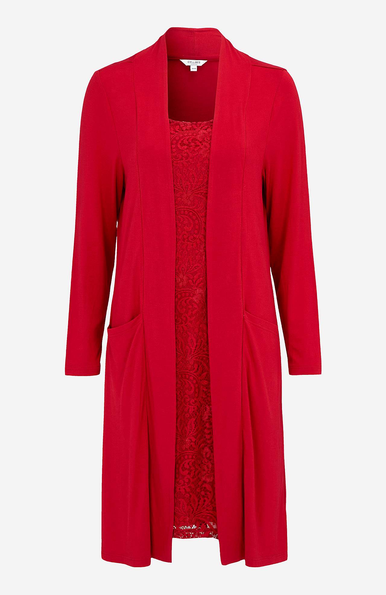 Jersey dress with lace Elina