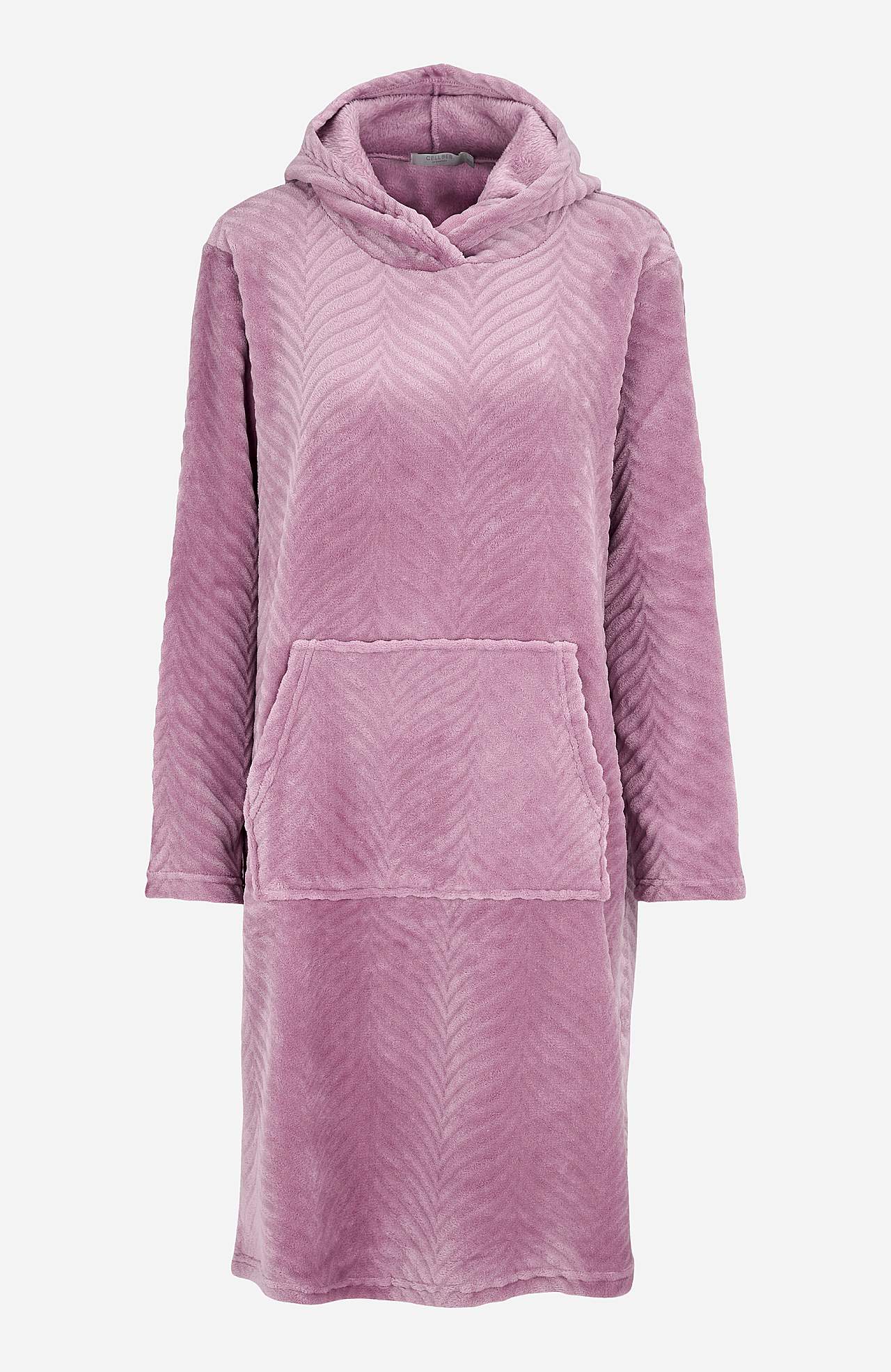 Robe in patterned fleece Lotta