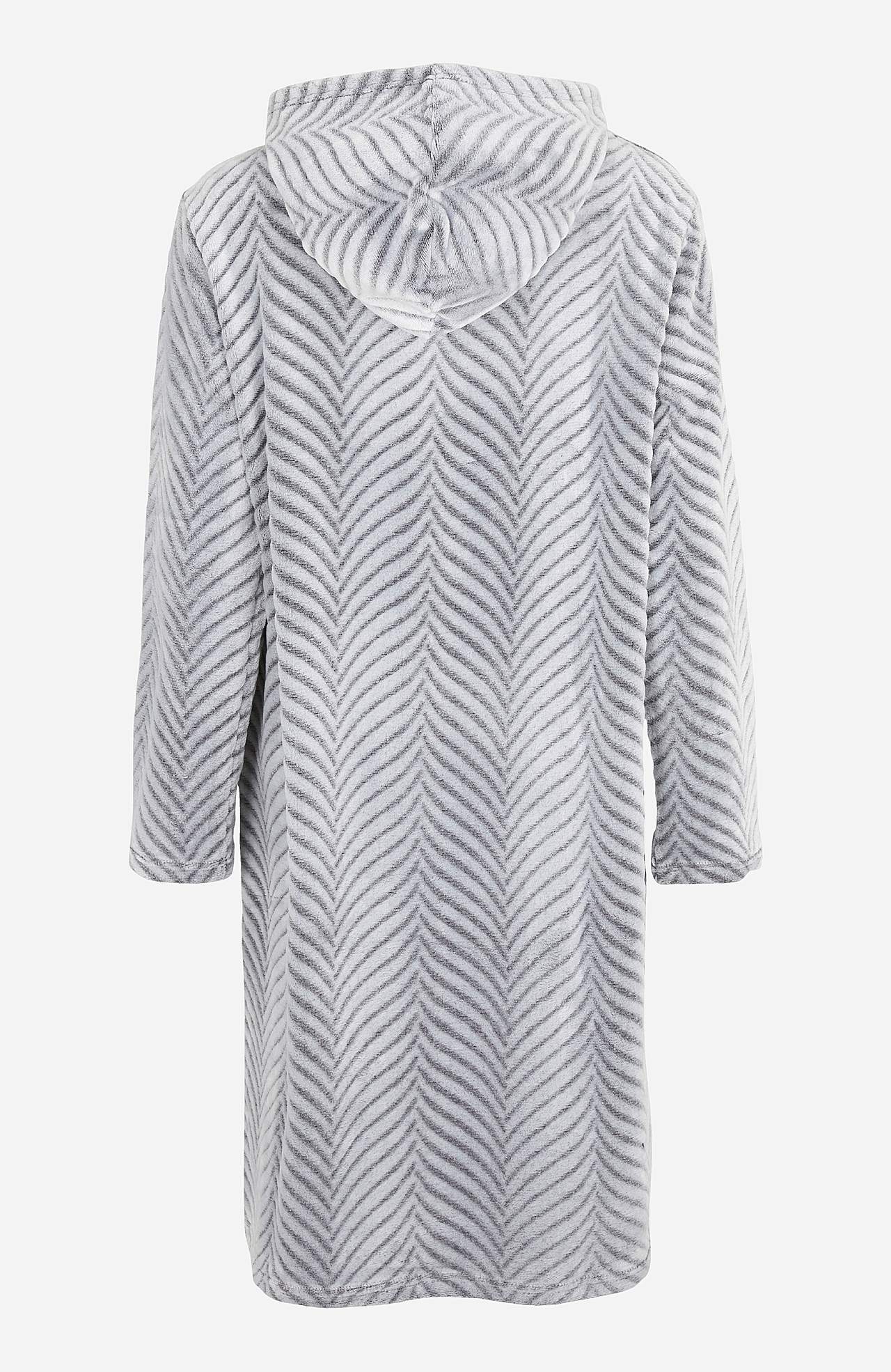 Robe in patterned fleece