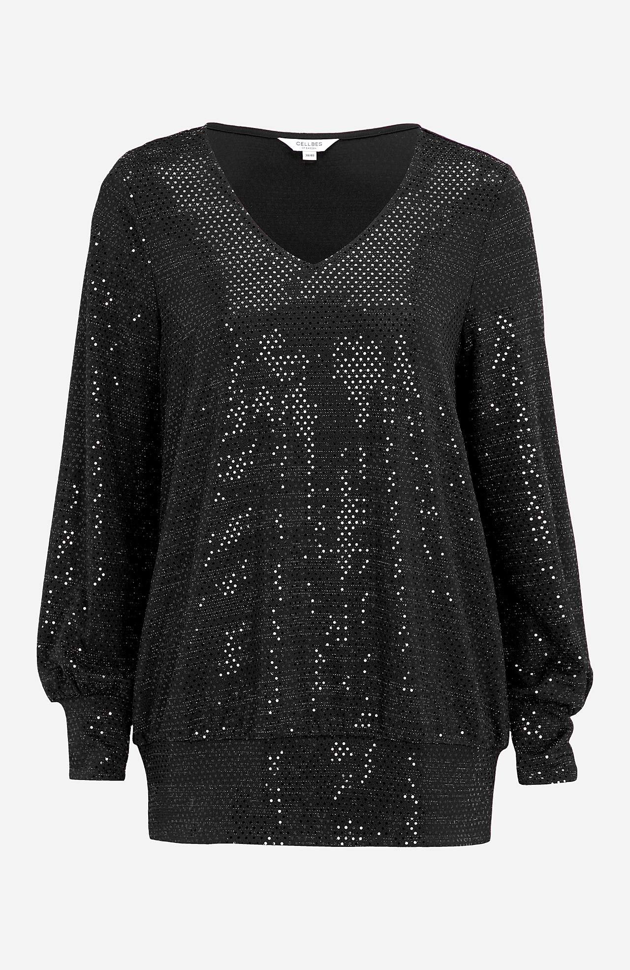 Jersey top with paillettes