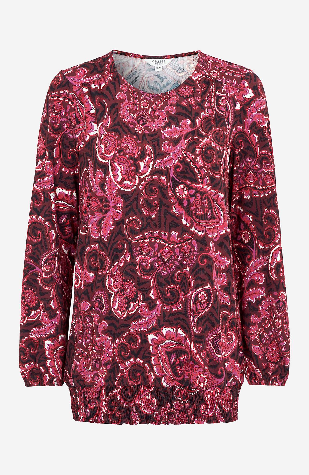 Jersey top with smocking