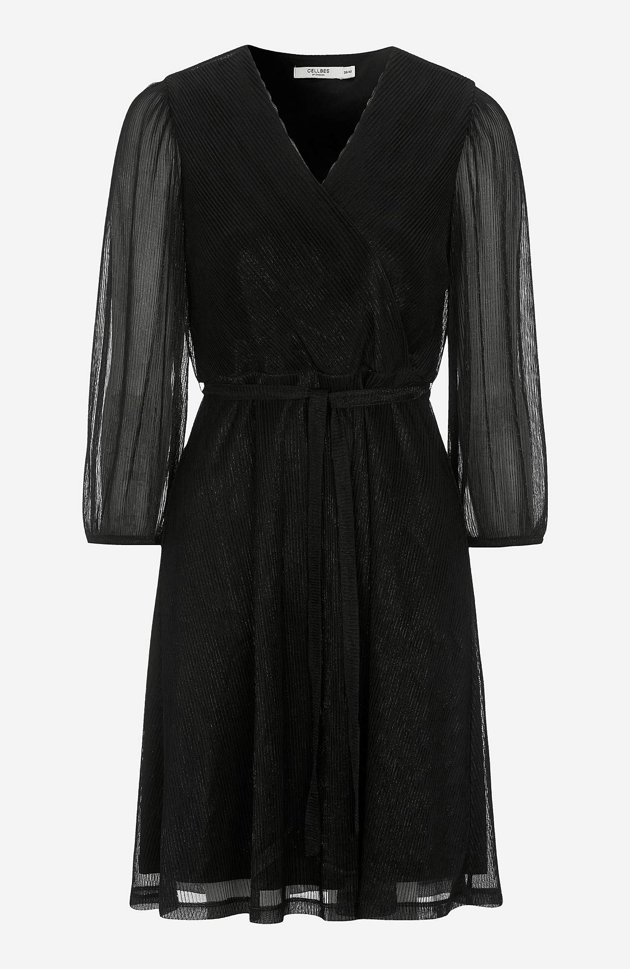 Glittery party dress with overlap design