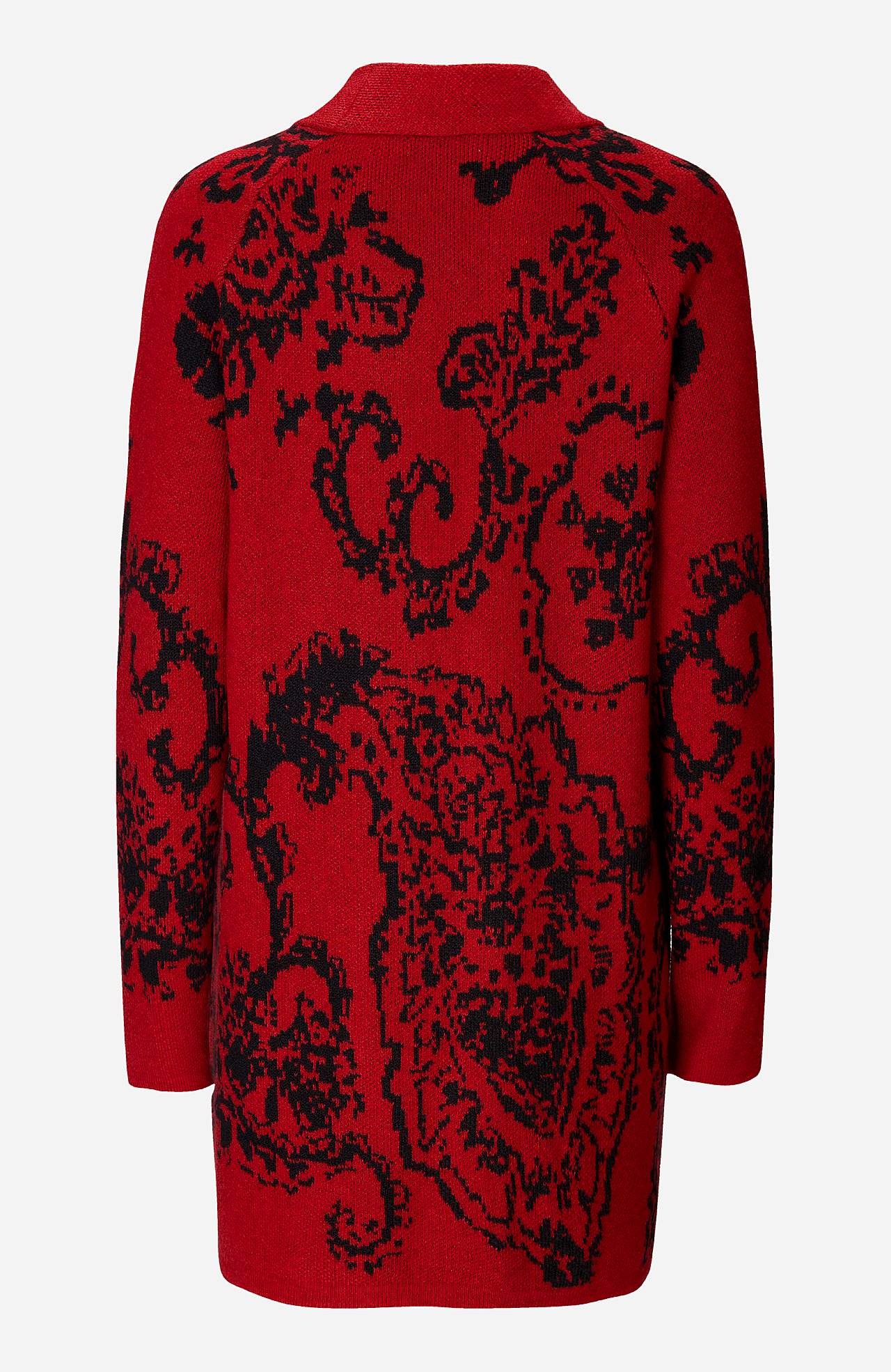 Jacquard-knit cardigan