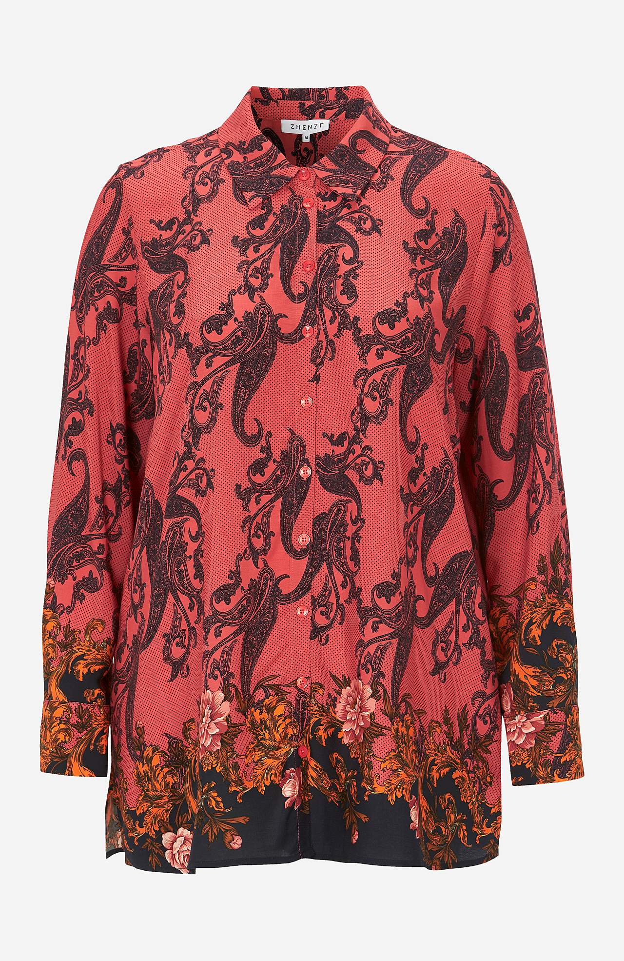 Bluse med et paisleymønster