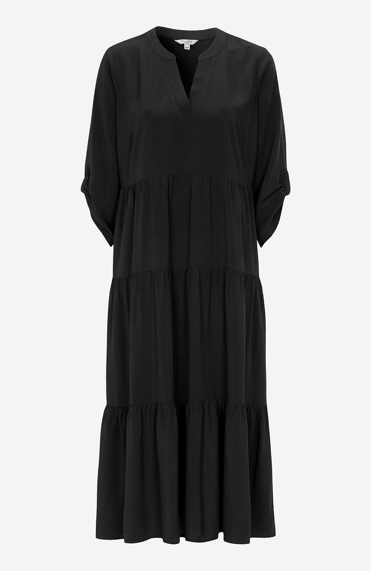 Dress with flounces