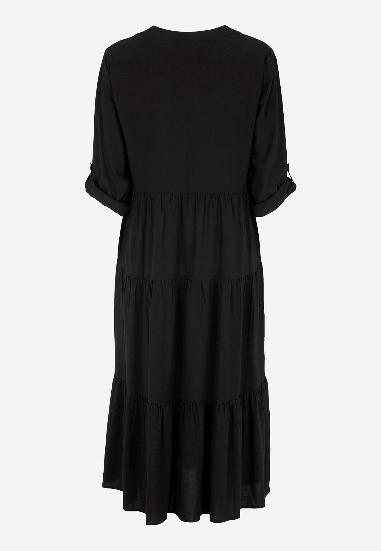 Dress with flounces