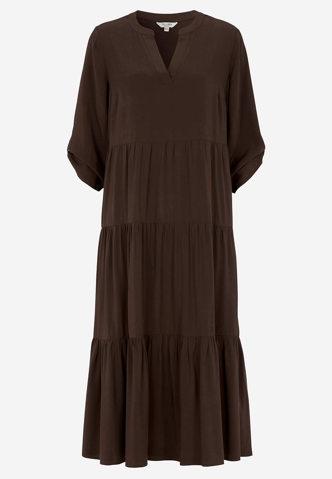 Dress with flounces