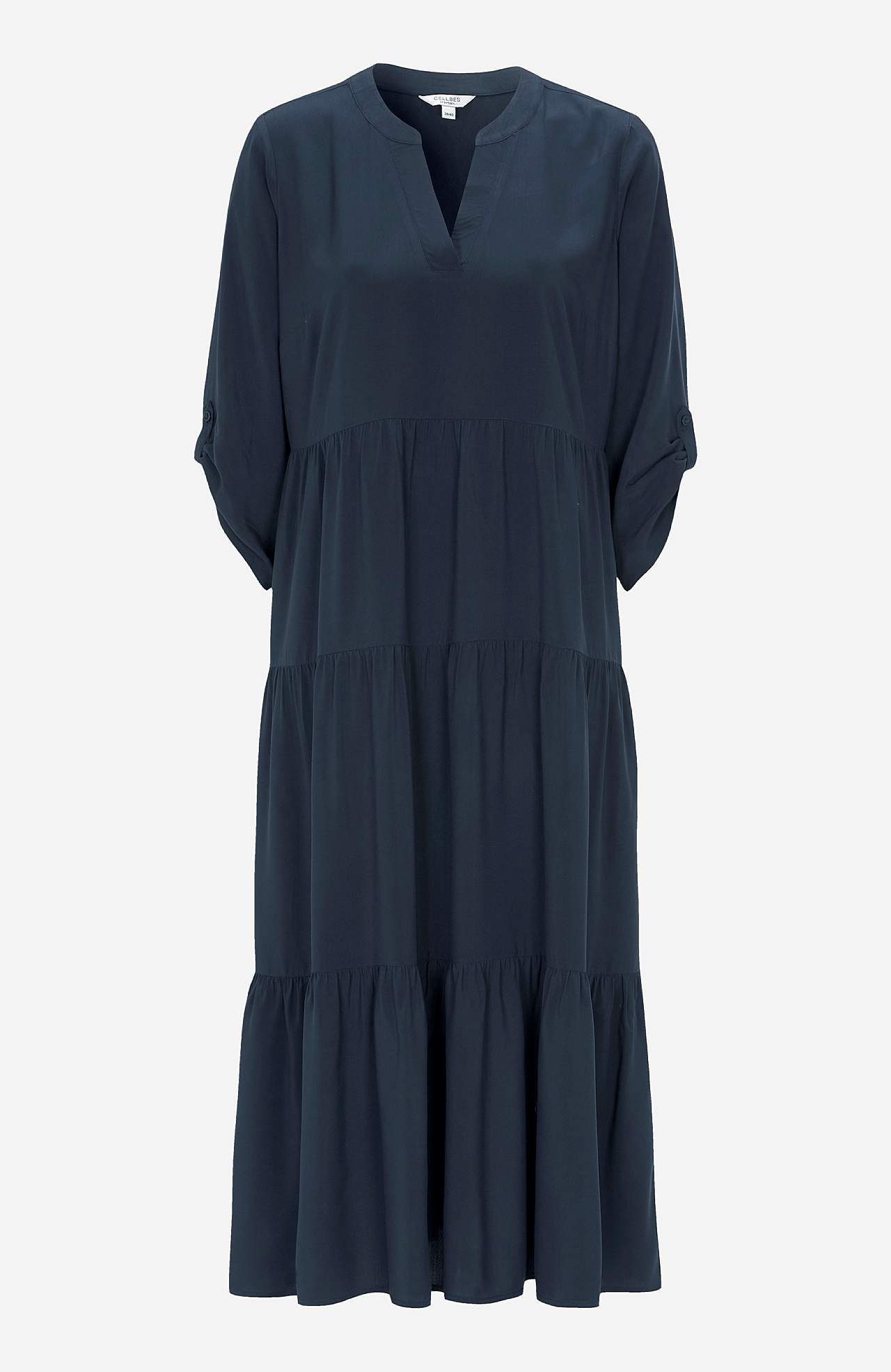 Dress with flounces