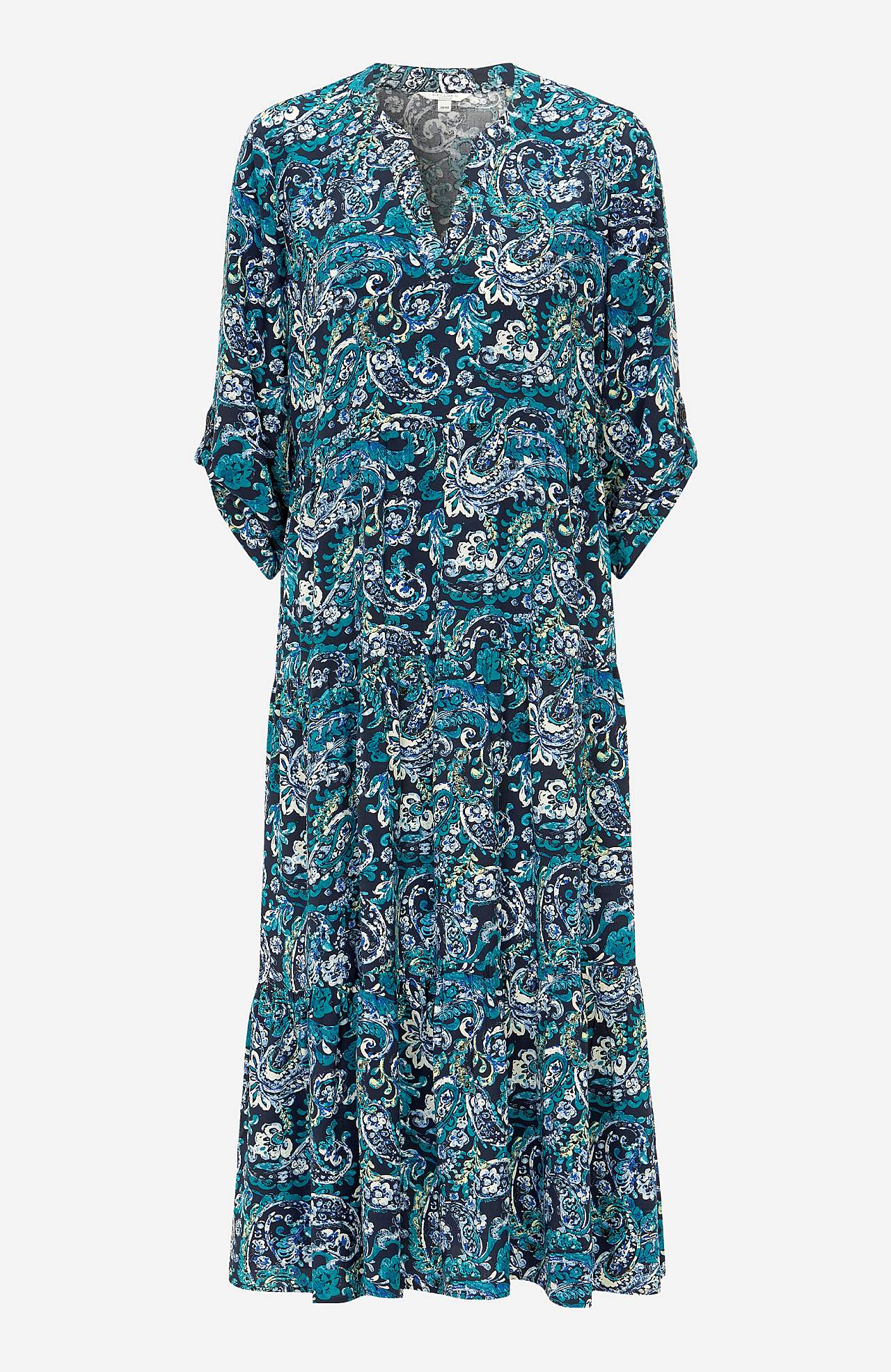 Dress with flounces