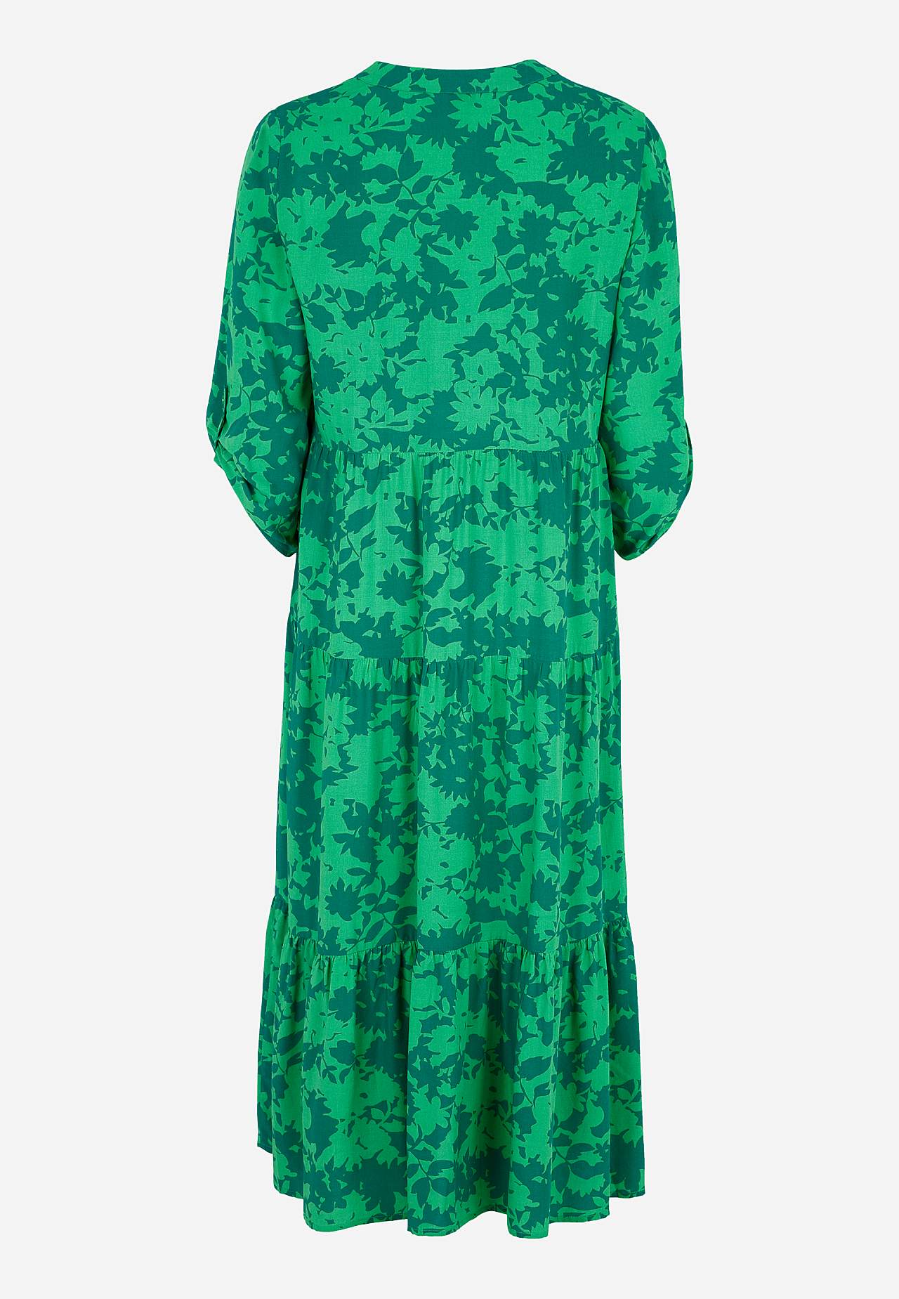 Dress with flounces