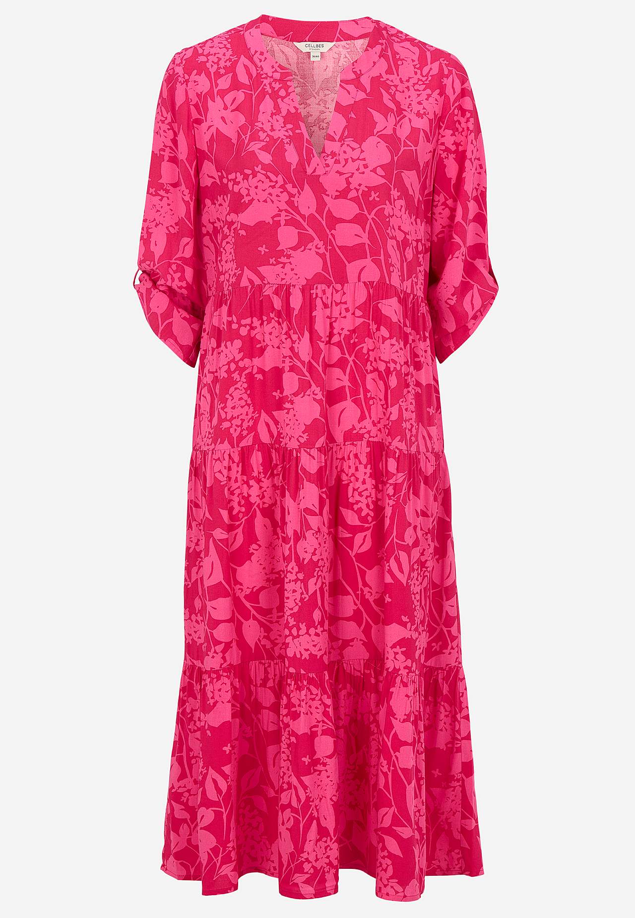 Dress with flounces