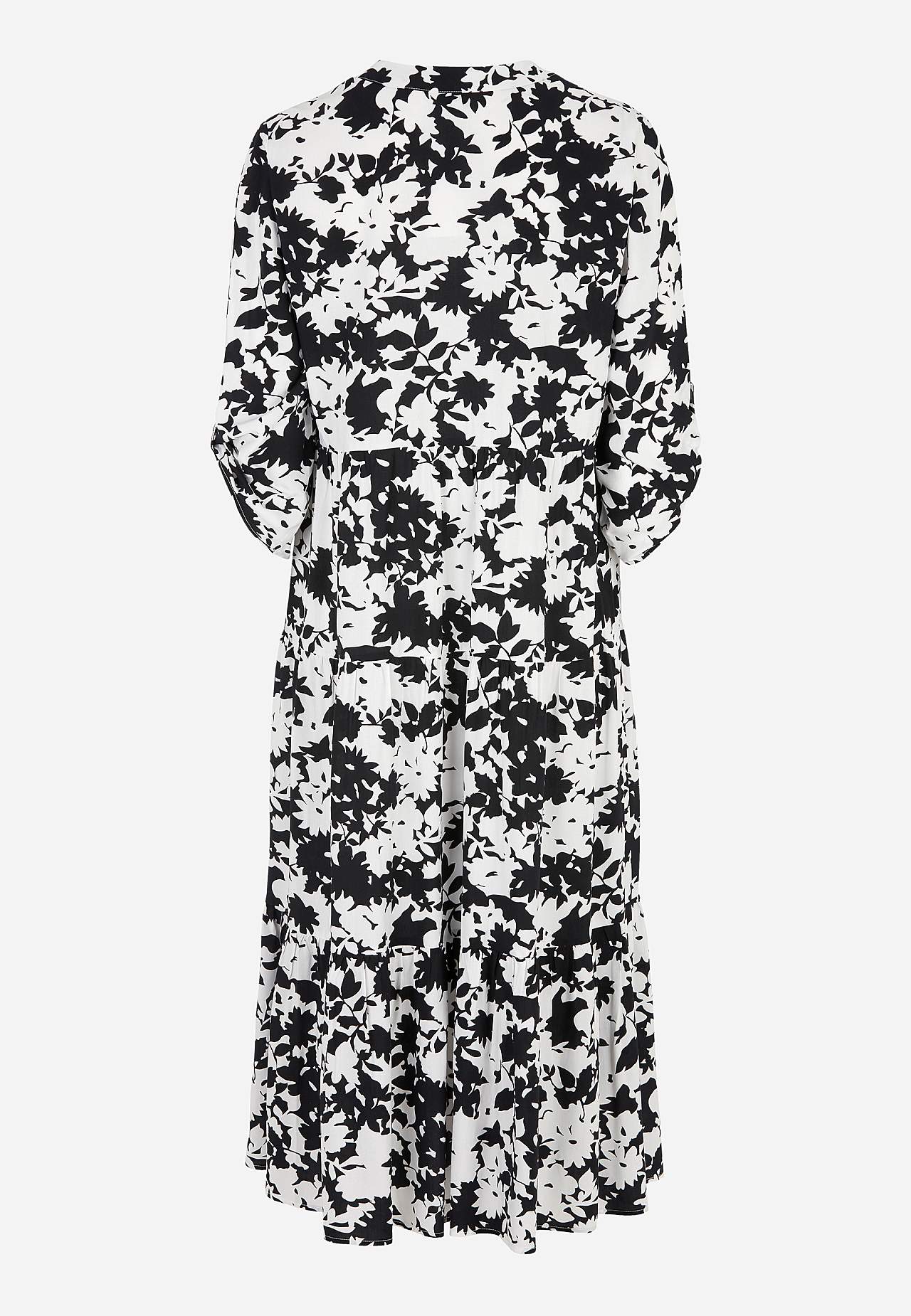 Dress with flounces