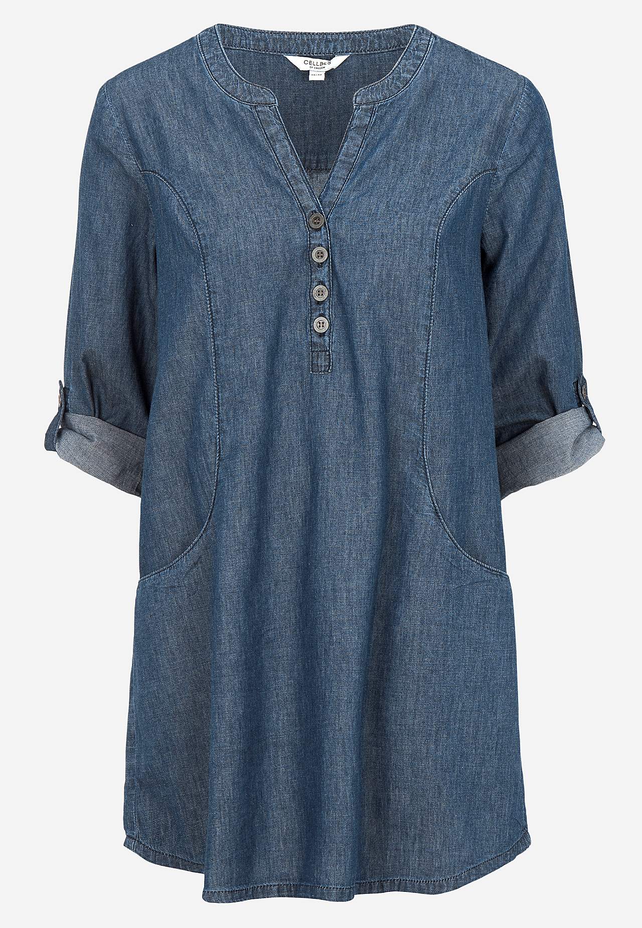 Denim tunic with pockets