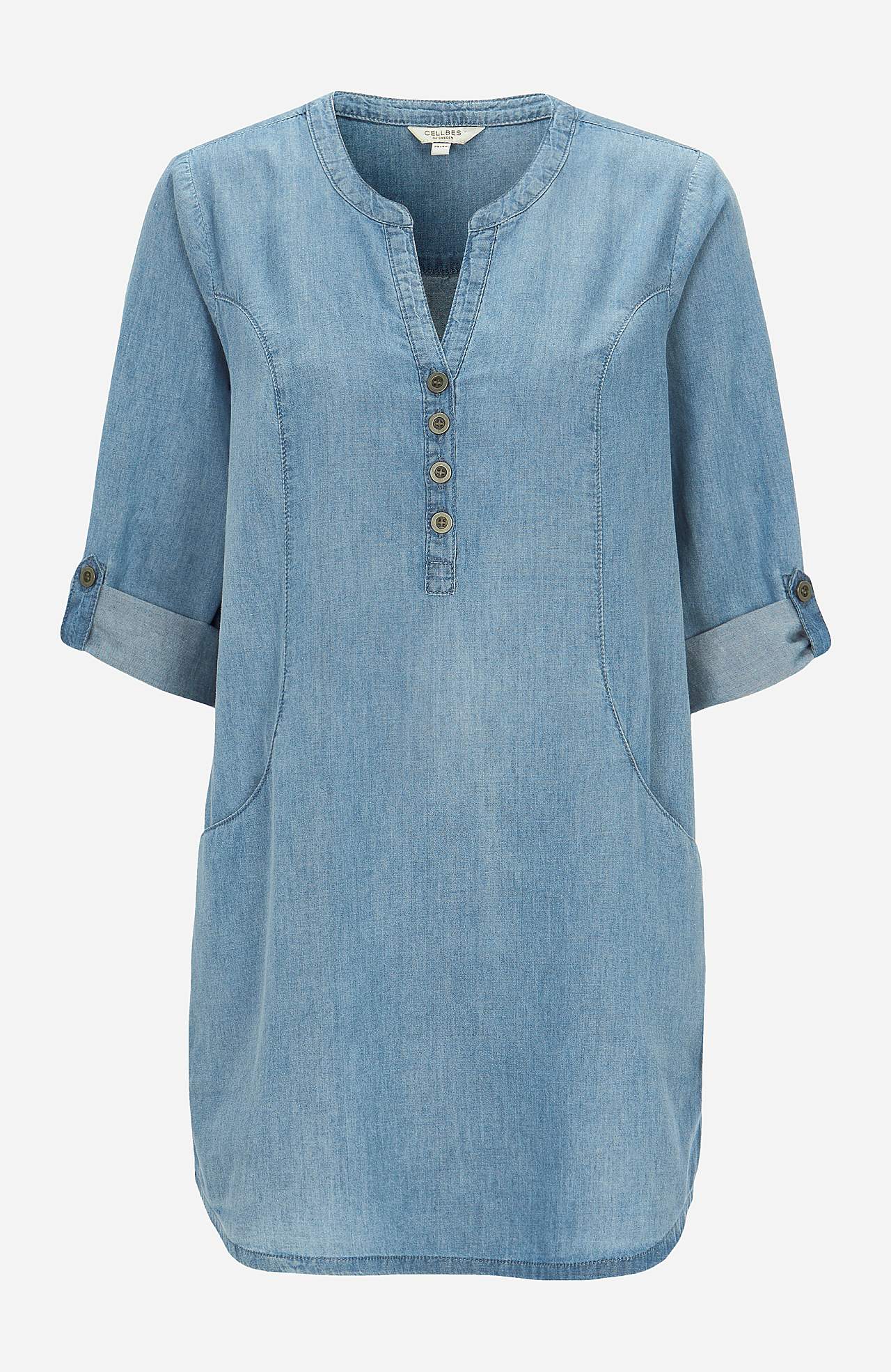 Denim tunic with pockets