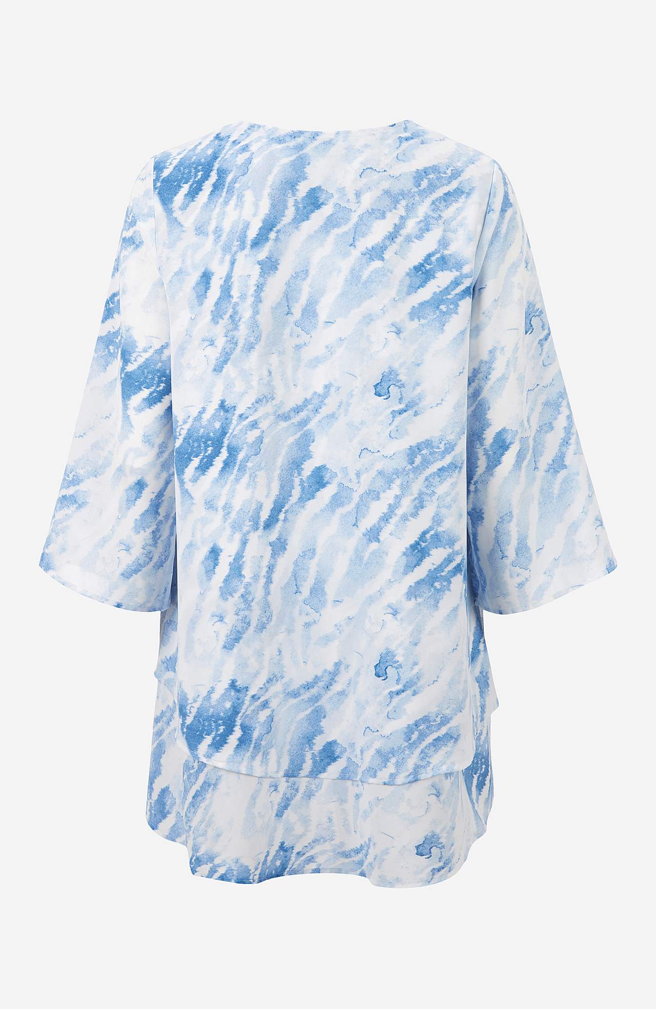 V-neck tunic with bell sleeve