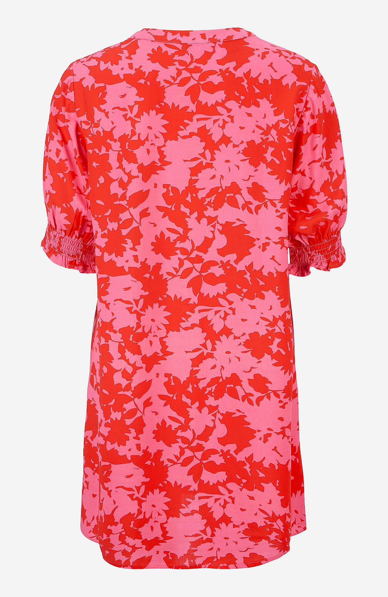Tunic with smocking on the sleeve ends