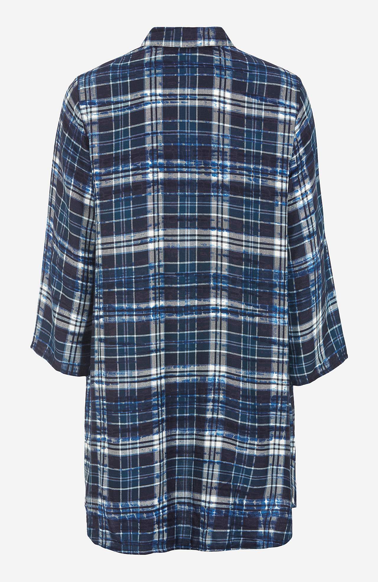 Checked tunic with collar