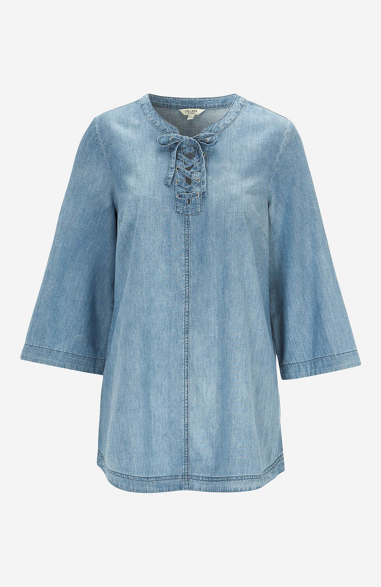 Denim tunic with lacing Ella