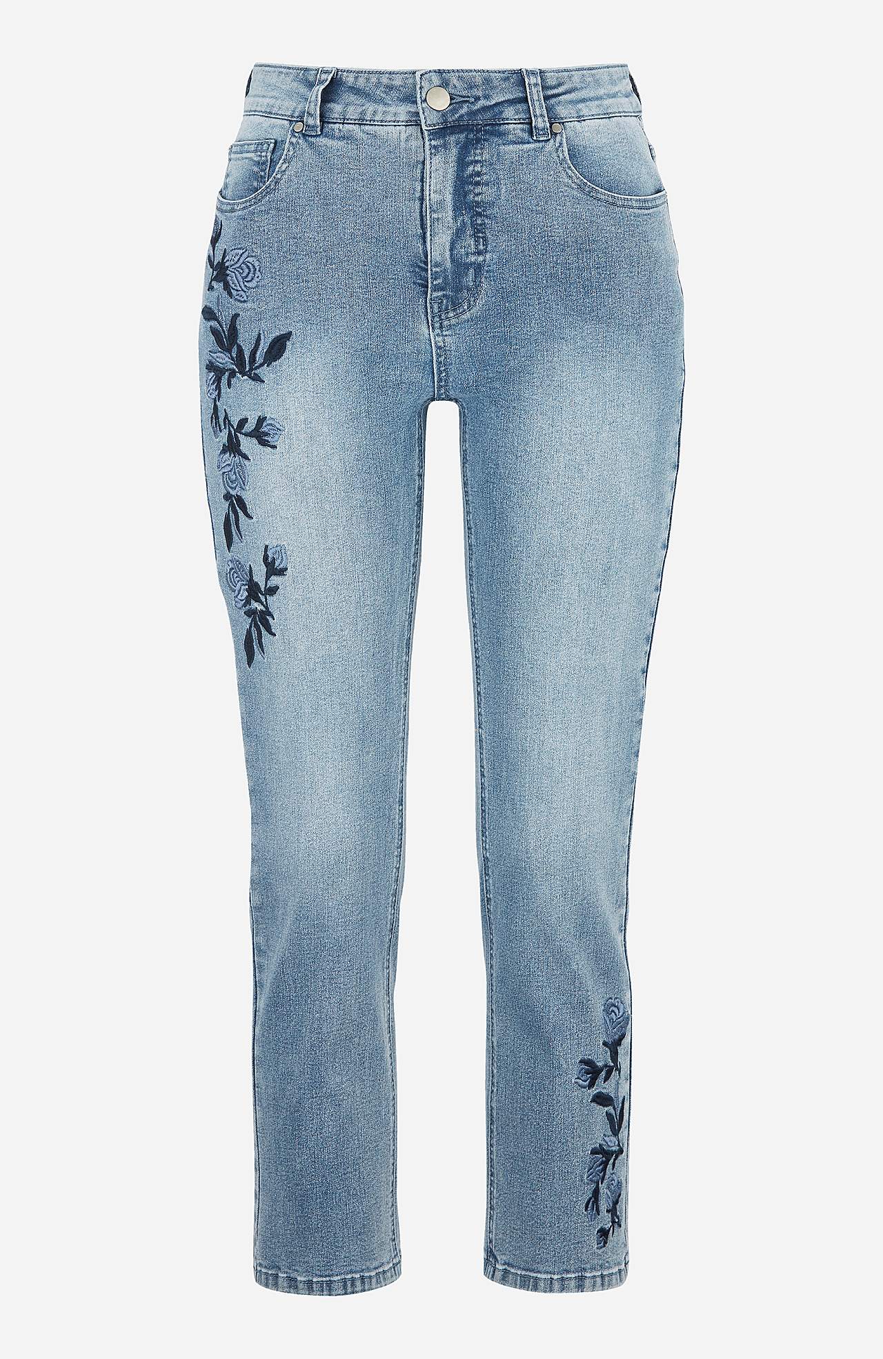 Ankle jeans with embroidery Emmy