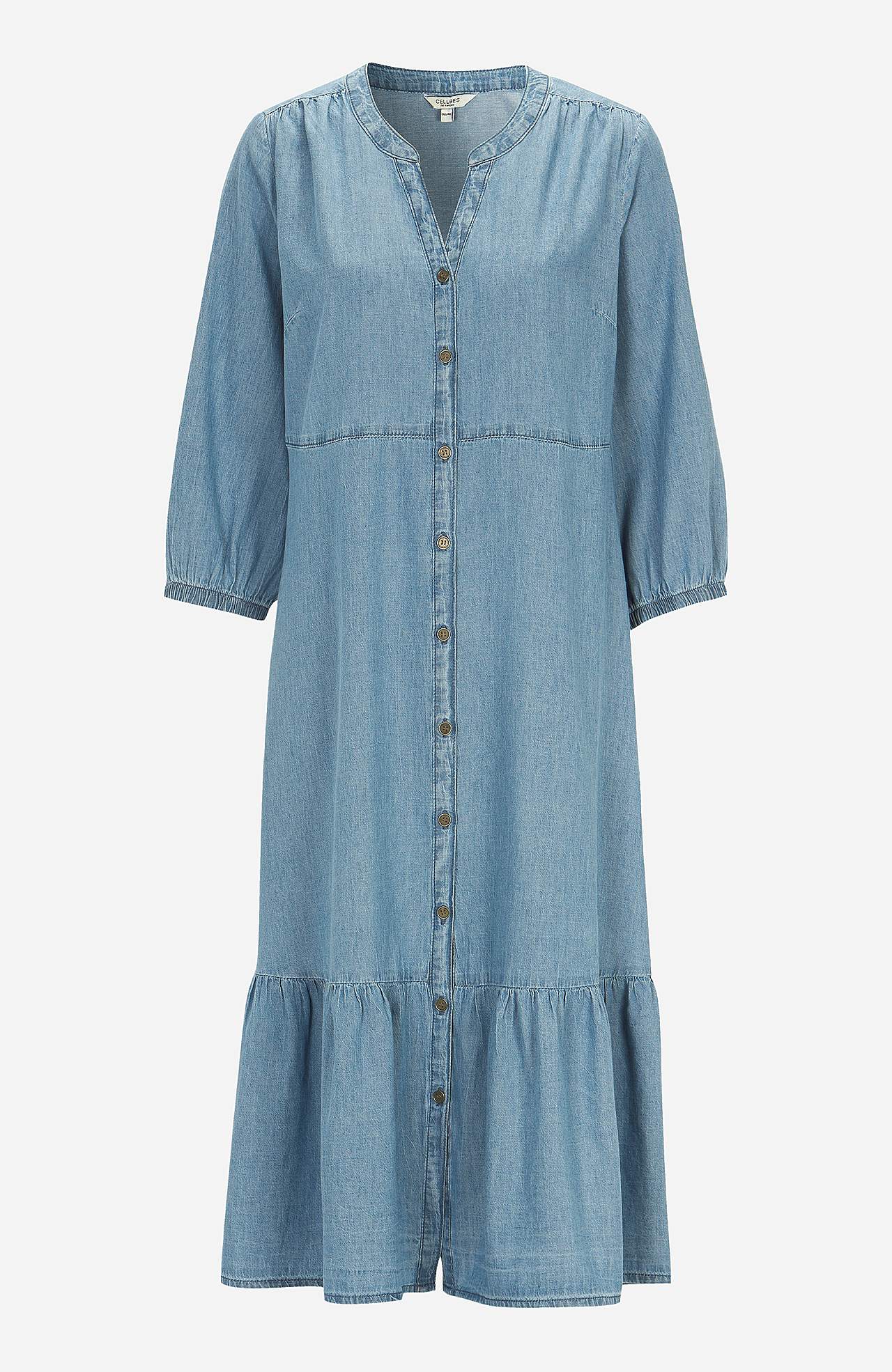 Denim dress with flounce Sonja