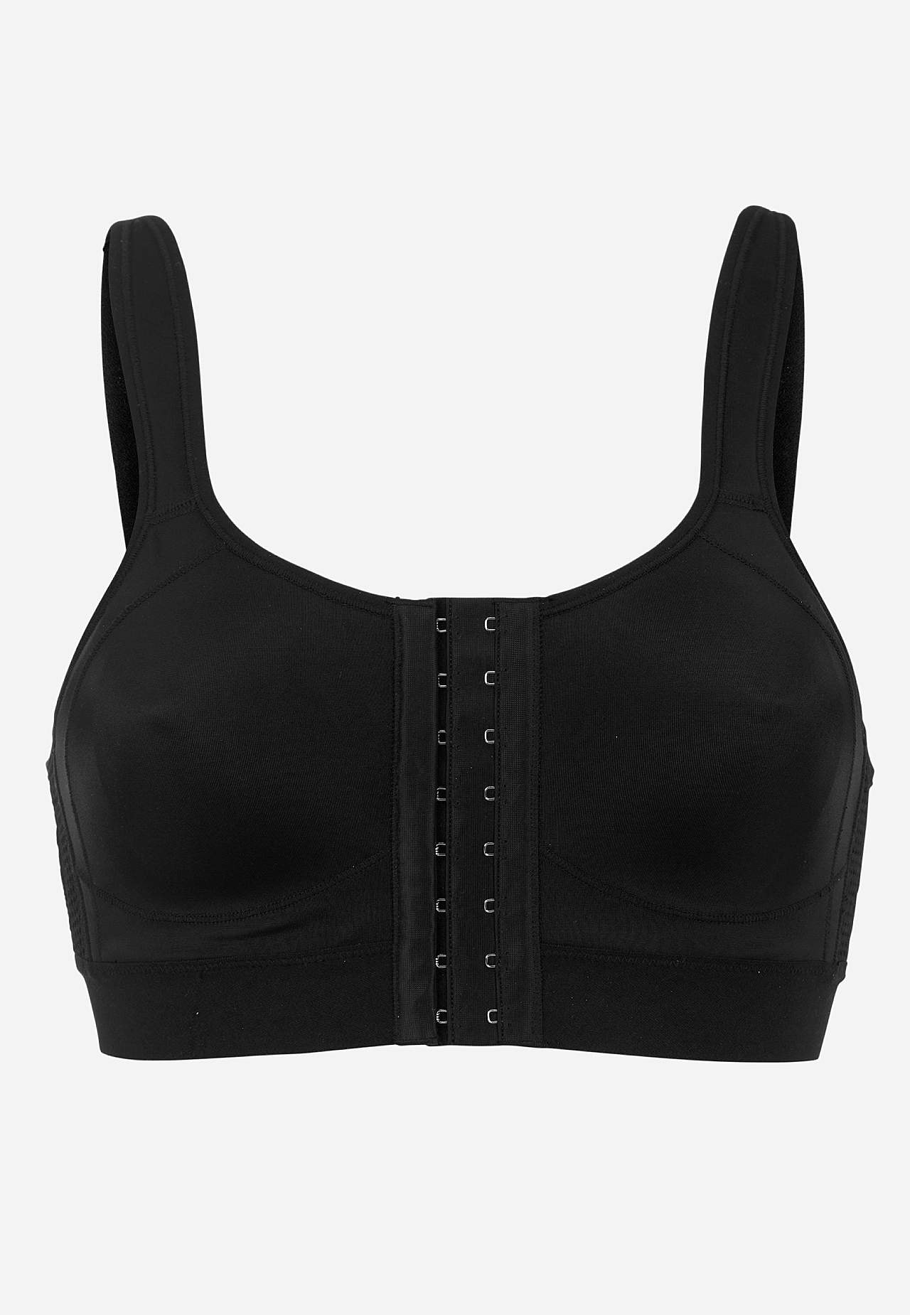 Front-closing sports bra with support Doris