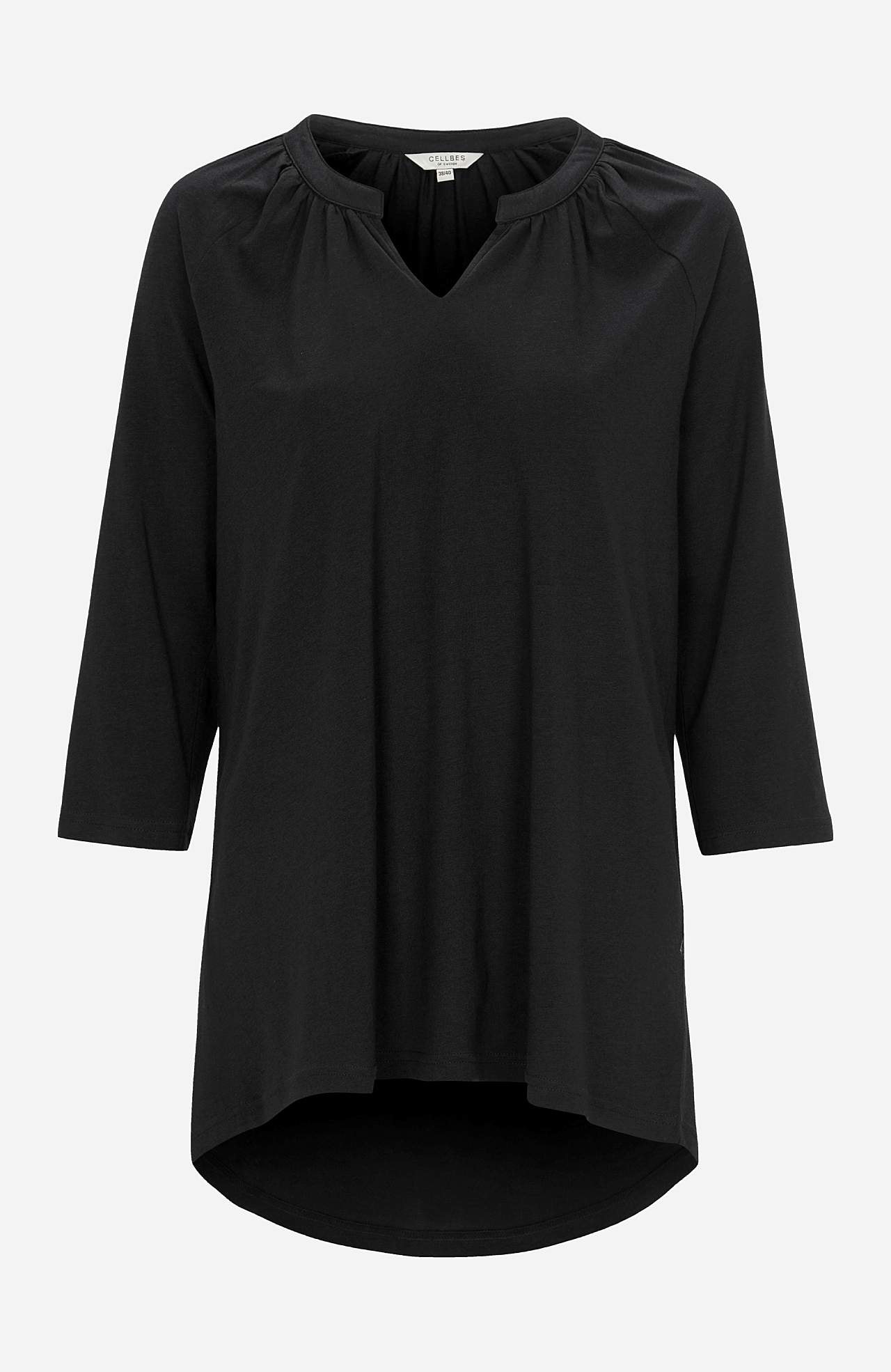 Jersey tuniq with 3/4 length sleeves