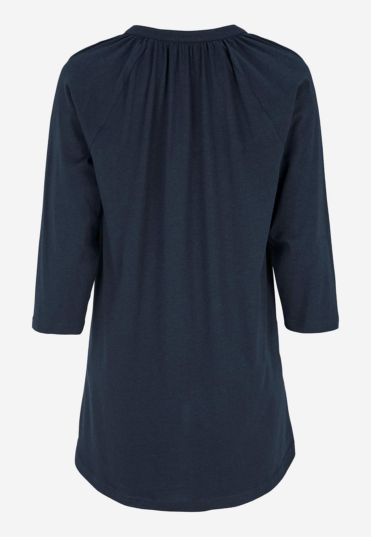 Jersey tuniq with 3/4 length sleeves