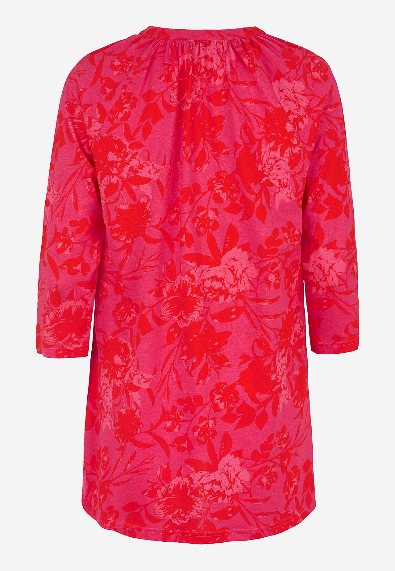 Jersey tuniq with 3/4 length sleeves