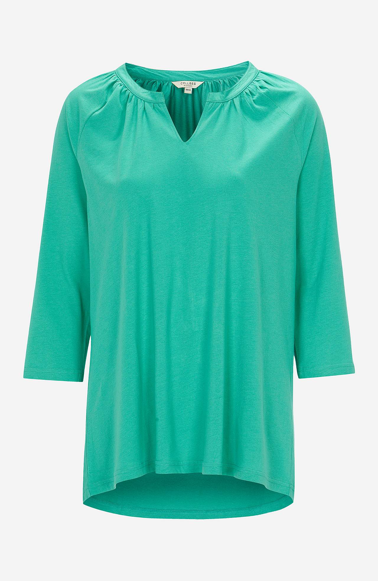 Jersey tuniq with 3/4 length sleeves