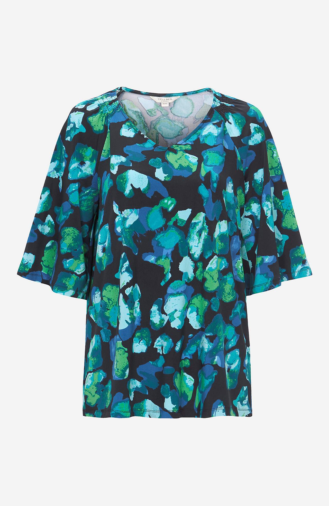 Jersey top with bell sleeve