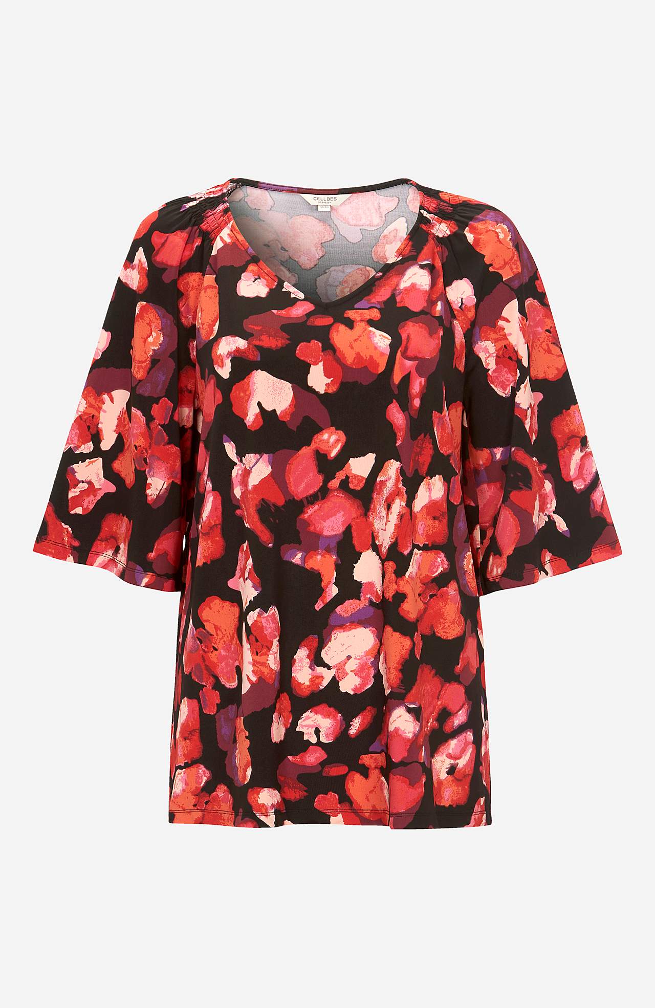Jersey top with bell sleeve