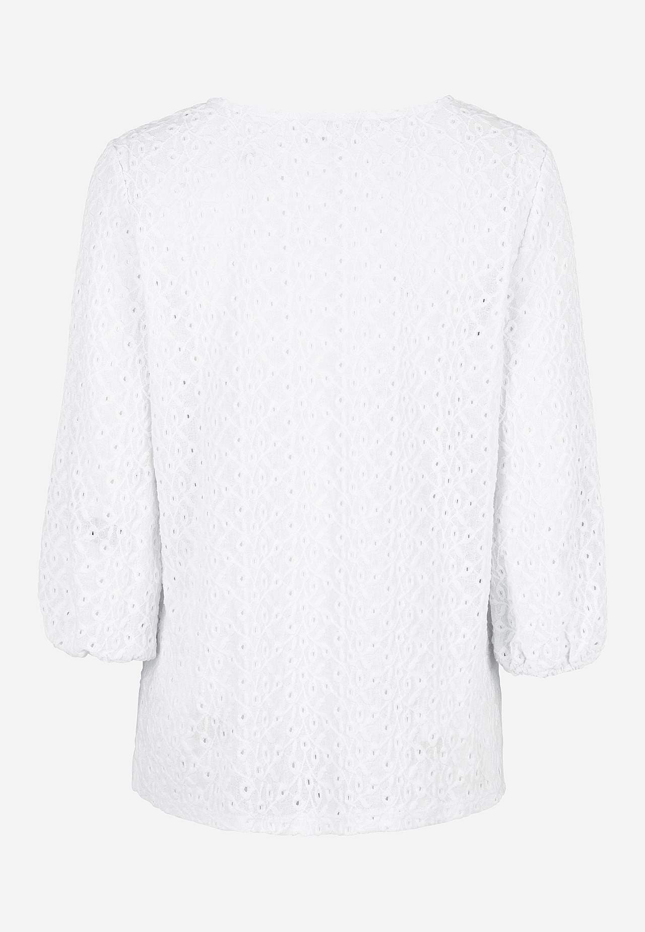 Lace top with openwork