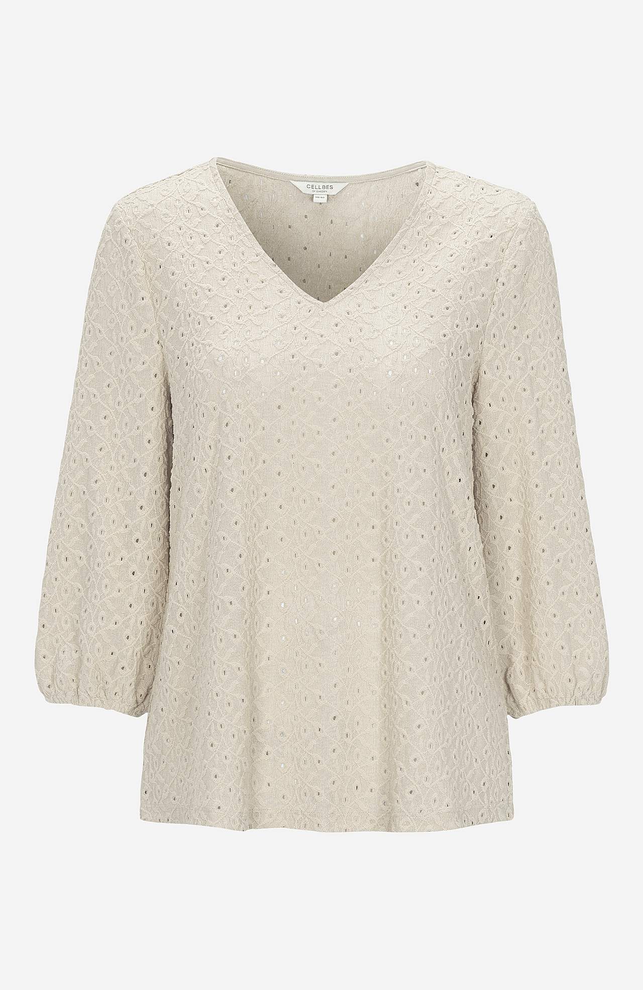 Lace top with openwork