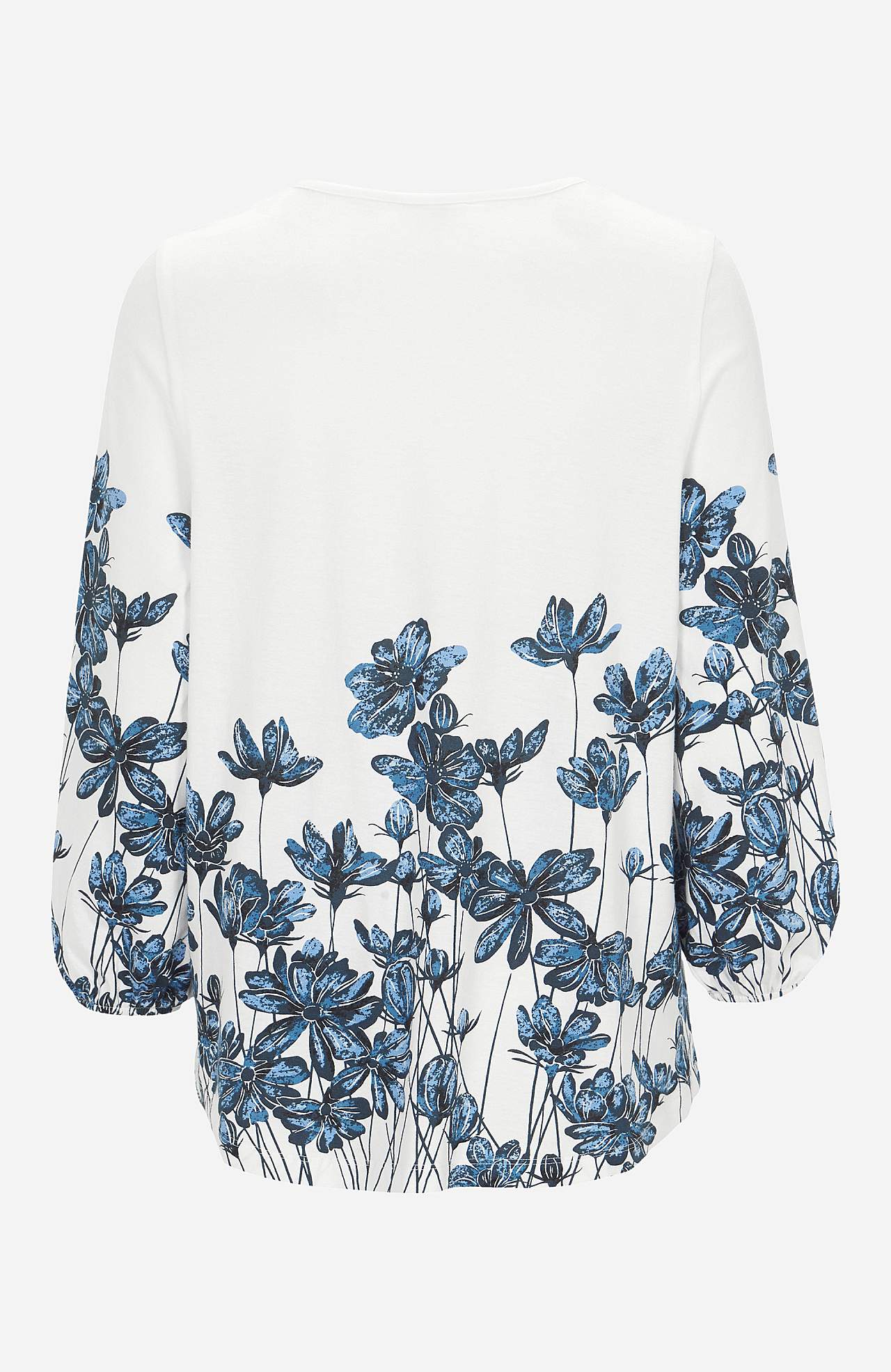 Jersey top with a flower pattern