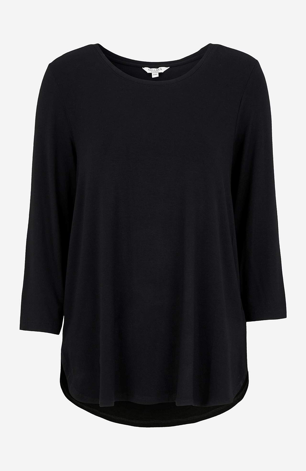Jersey top with 3/4 sleeve